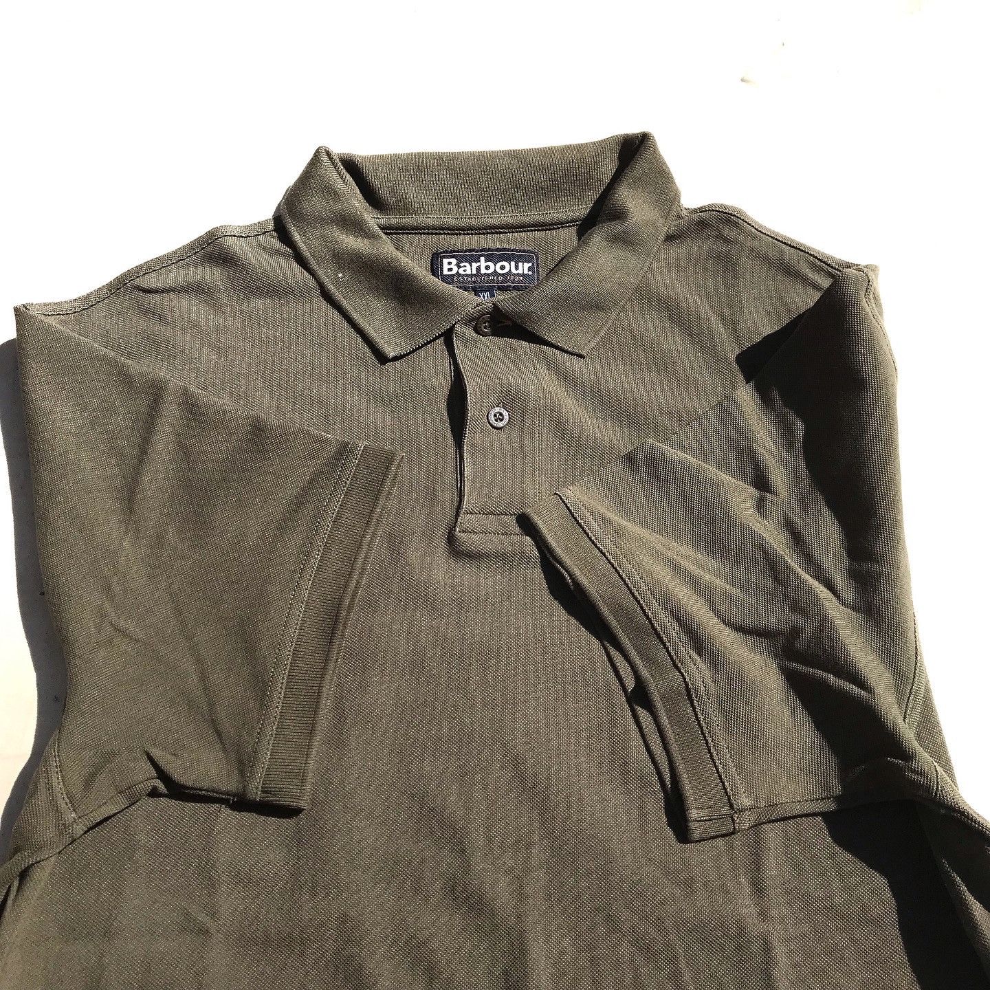 Barbour Barbour Green Olive Polo Shirt Made in Portugal Size US XXL / EU 58 / 5 - 2 Thumbnail