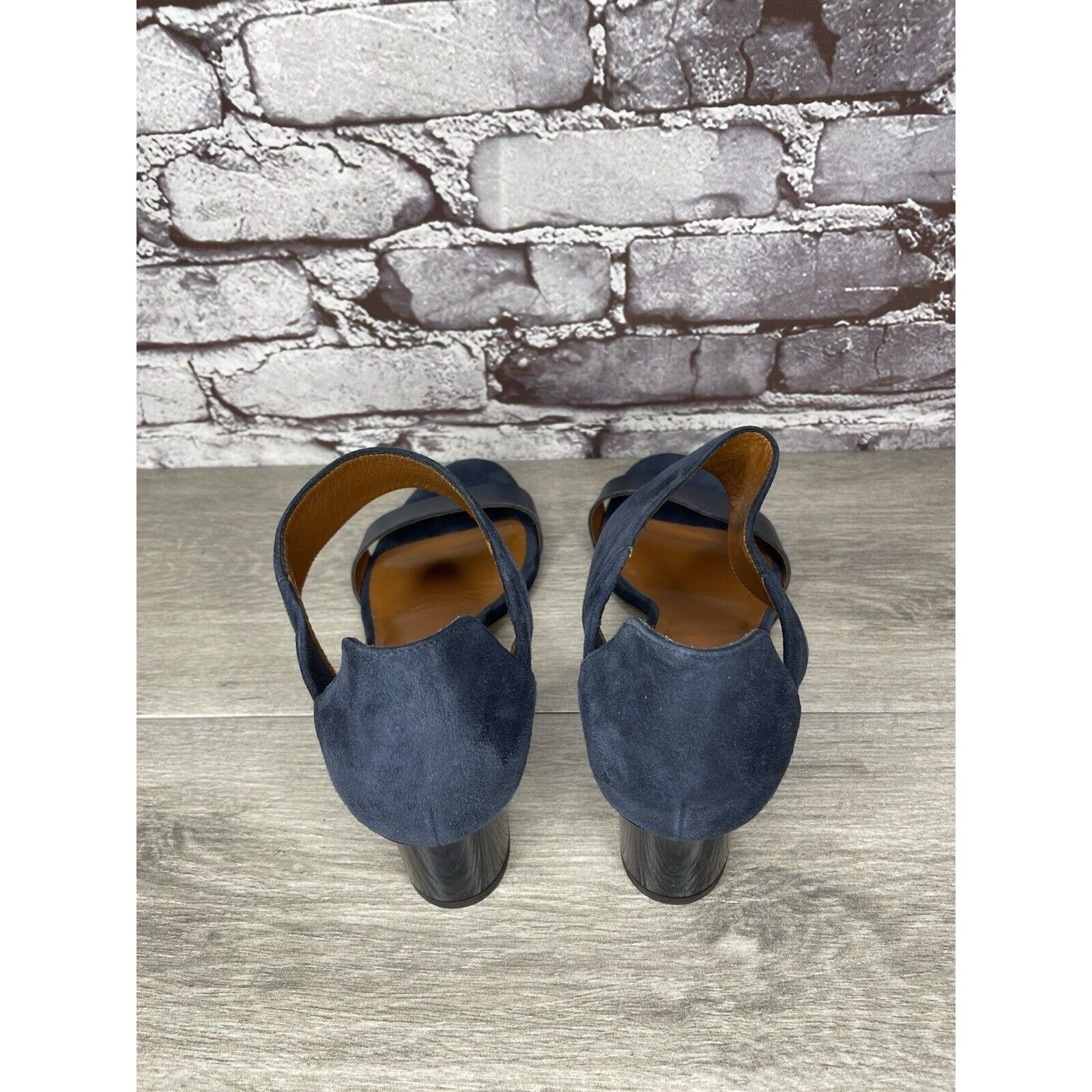 Aquatalia Aquatalia Blue Suede Leather Ankle Strap Heel Open Sandals W Size US 11 / IT 41 - 5 Thumbnail