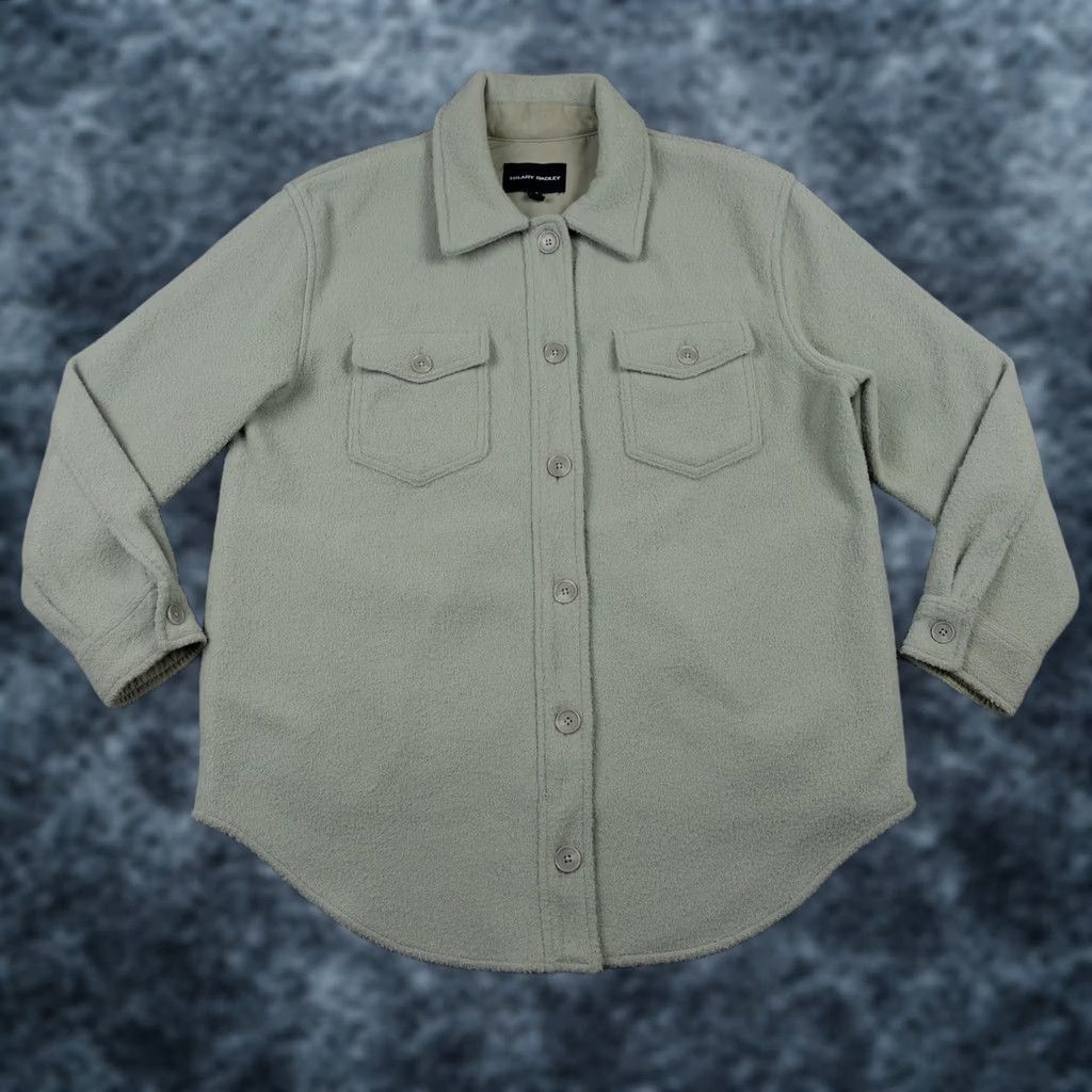Vintage Hilary Radley Jacket Womens L Green Fleece Shacket Button Front Lined Shirt Jacket Casual All Seasons Medium/Regular Womens Large Green 90s? Size L / US 10 / IT 46 - 1 Thumbnail