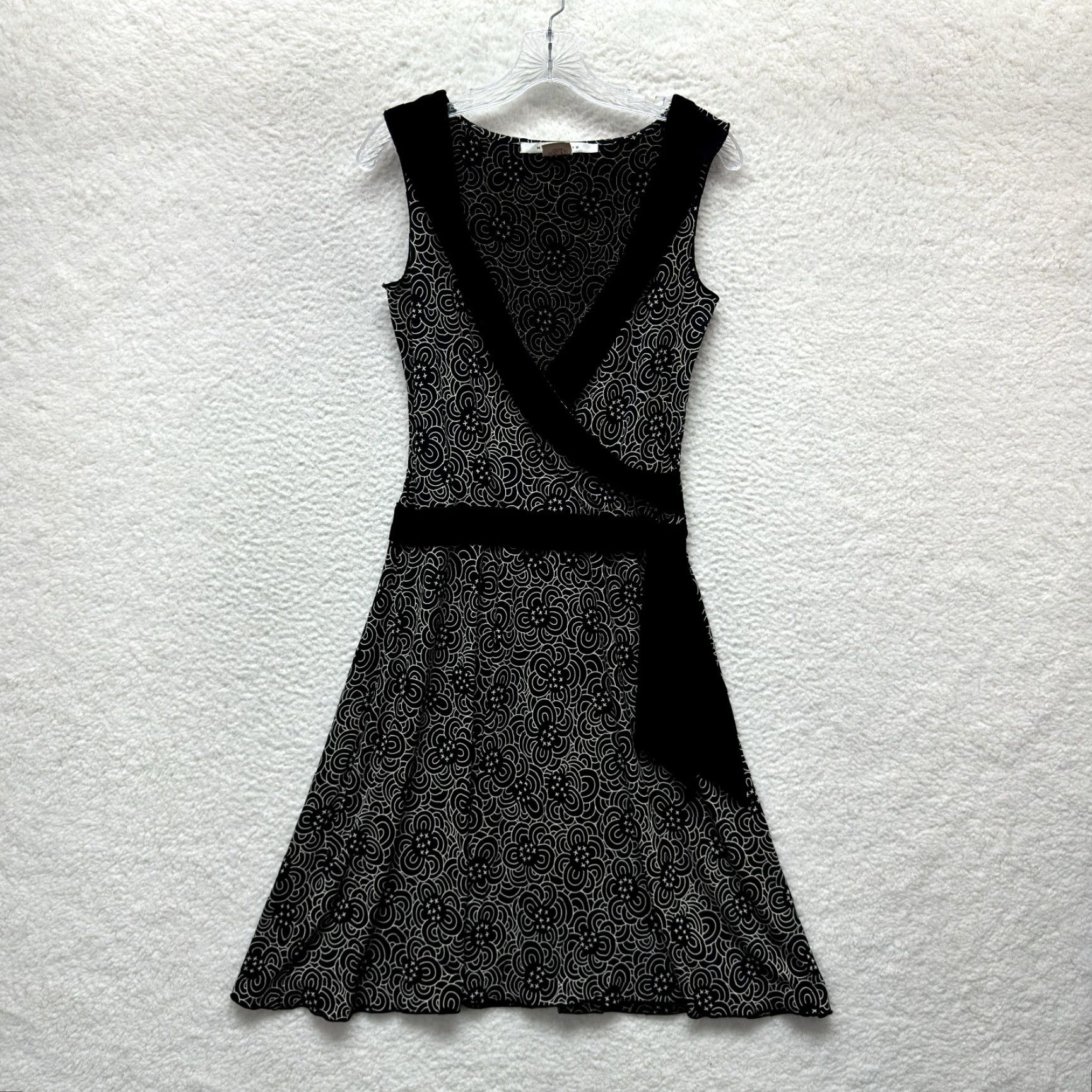 Vintage VINTAGE Y2K Max Studio Dress Small Black Pattern Slinky Stretch Corpcore Office Size S / US 4 / IT 40 - 2 Thumbnail