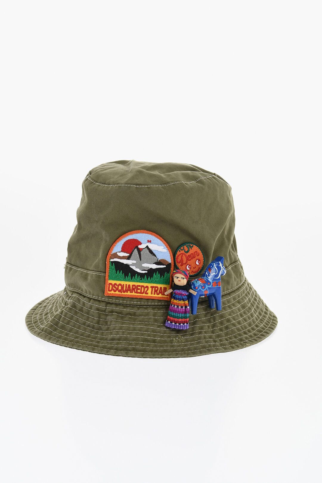 Dsquared2 Gabardine Bucket Hat with Embellishments Size ONE SIZE - 1 Thumbnail