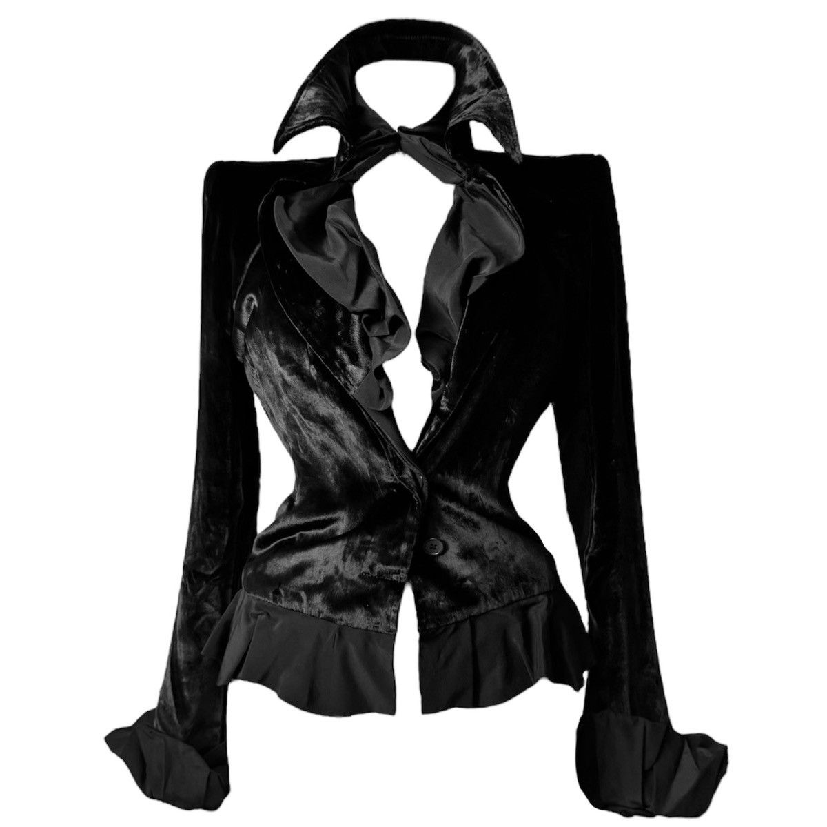 Yves Saint Laurent Iconic Tom Ford for YSL velvet silk blazer FALL 2002 Size S / US 4 / IT 40 - 1 Thumbnail