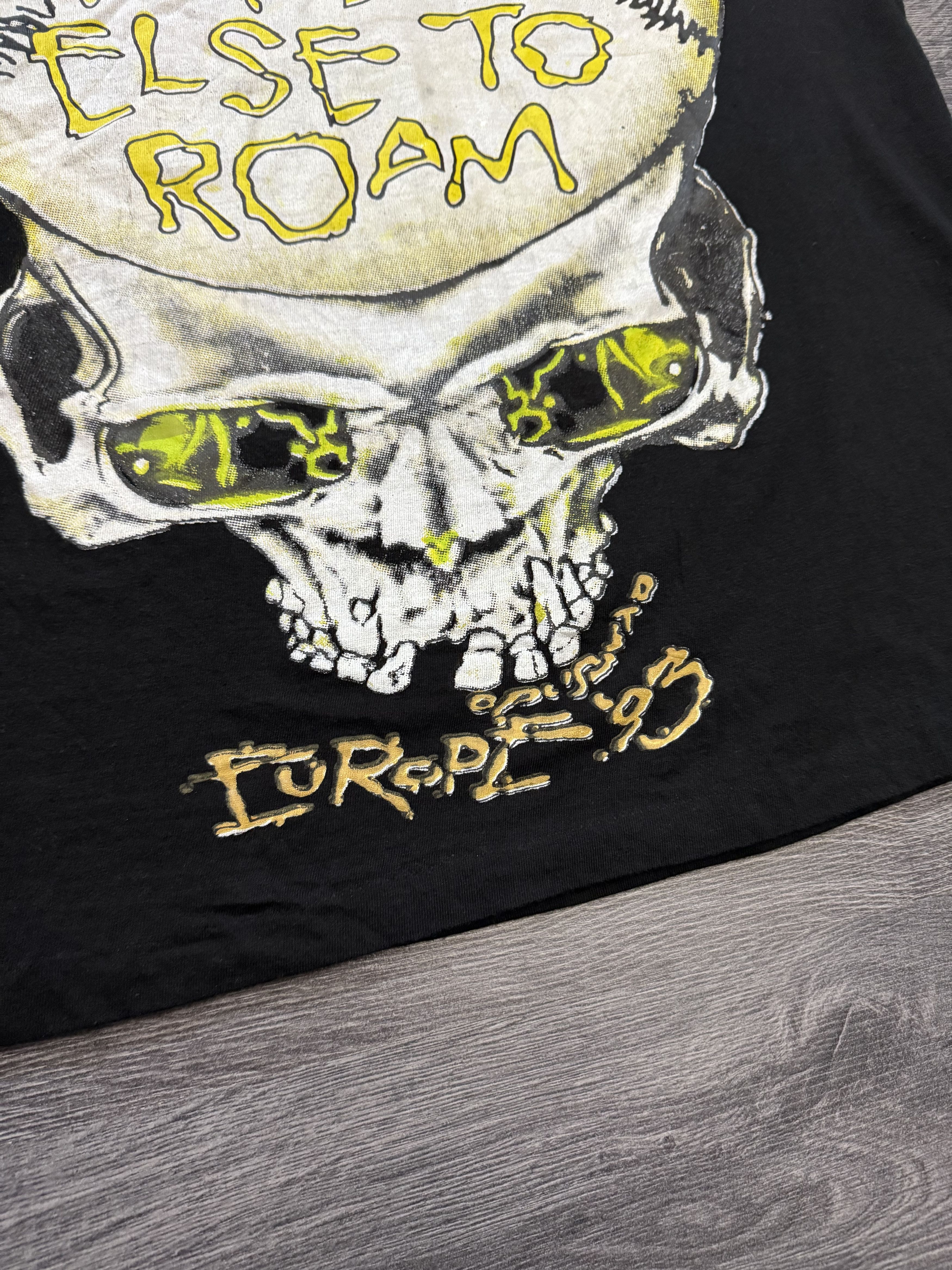 Band Tees 90s Vintage Metallica Nowhere Else To Roam 1993 Eu Tour Tee Size US L / EU 52-54 / 3 - 3 Thumbnail