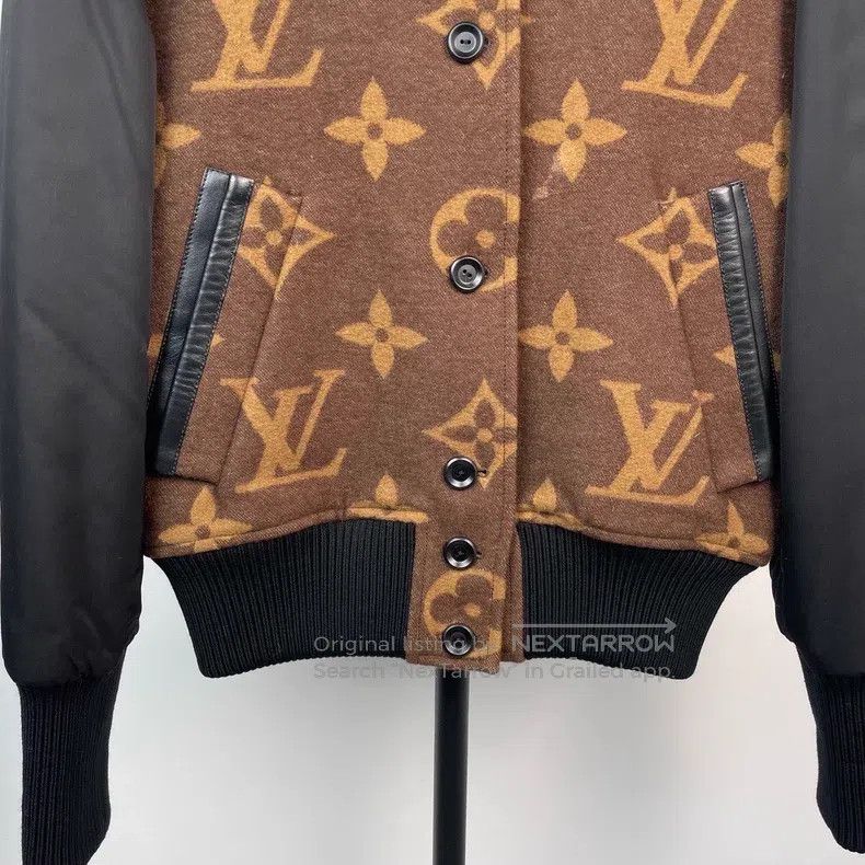 Louis Vuitton Louis Vuitton Brown large logo contrast wool parquet bombe Size XS / US 0-2 / IT 36-38 - 4 Thumbnail
