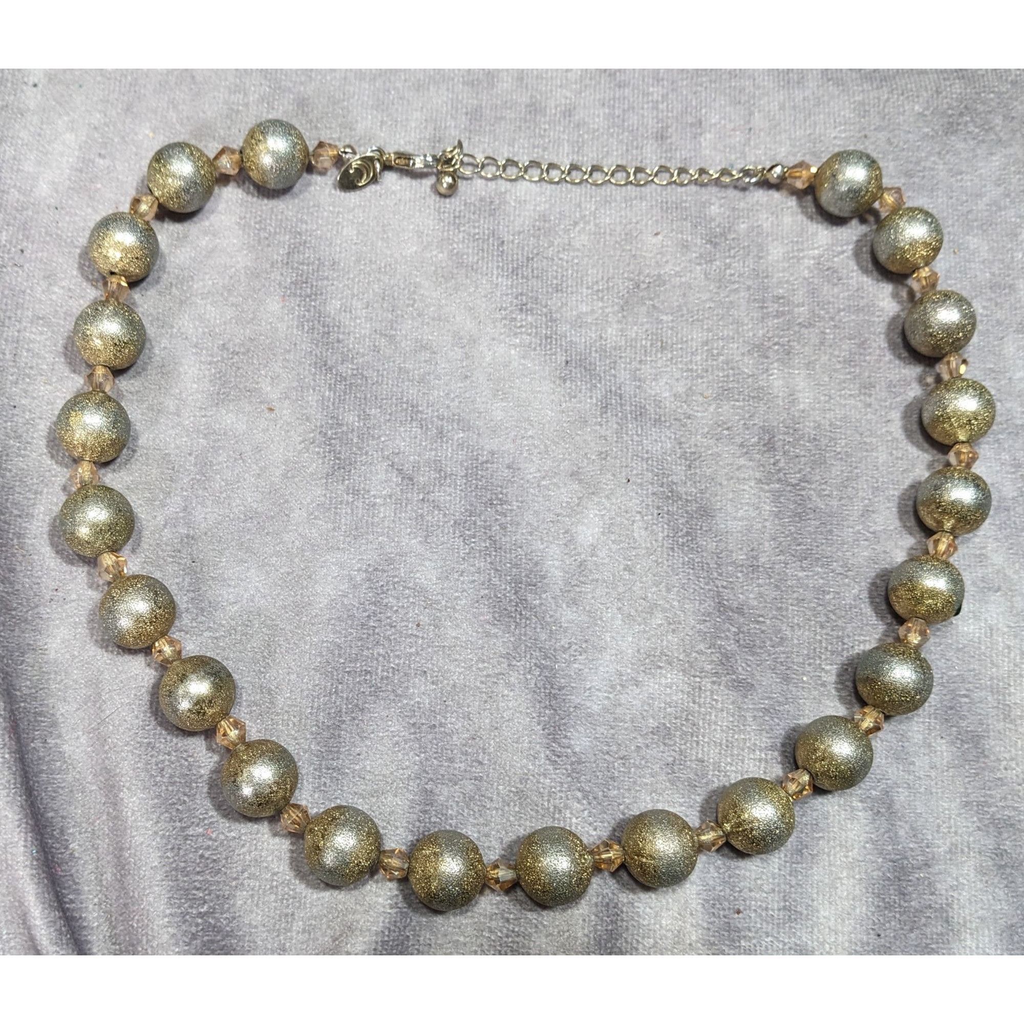 Other Charming Charlie Glitter Ball Glam Silver And Gold Tone Bead Size ONE SIZE - 7 Thumbnail