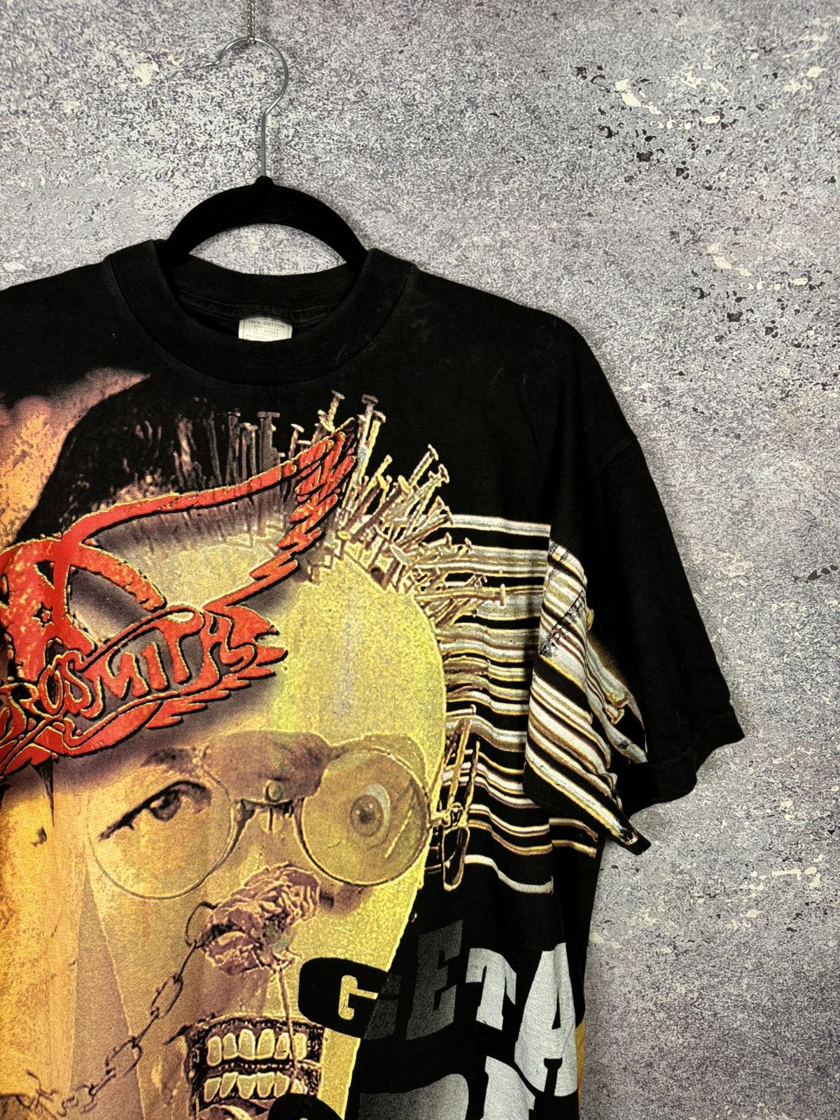 Band Tees × Vintage 90’s Aerosmith 1993 Get a Grip AOP Print Rare Tee Size US XL / EU 56 / 4 - 2 Thumbnail