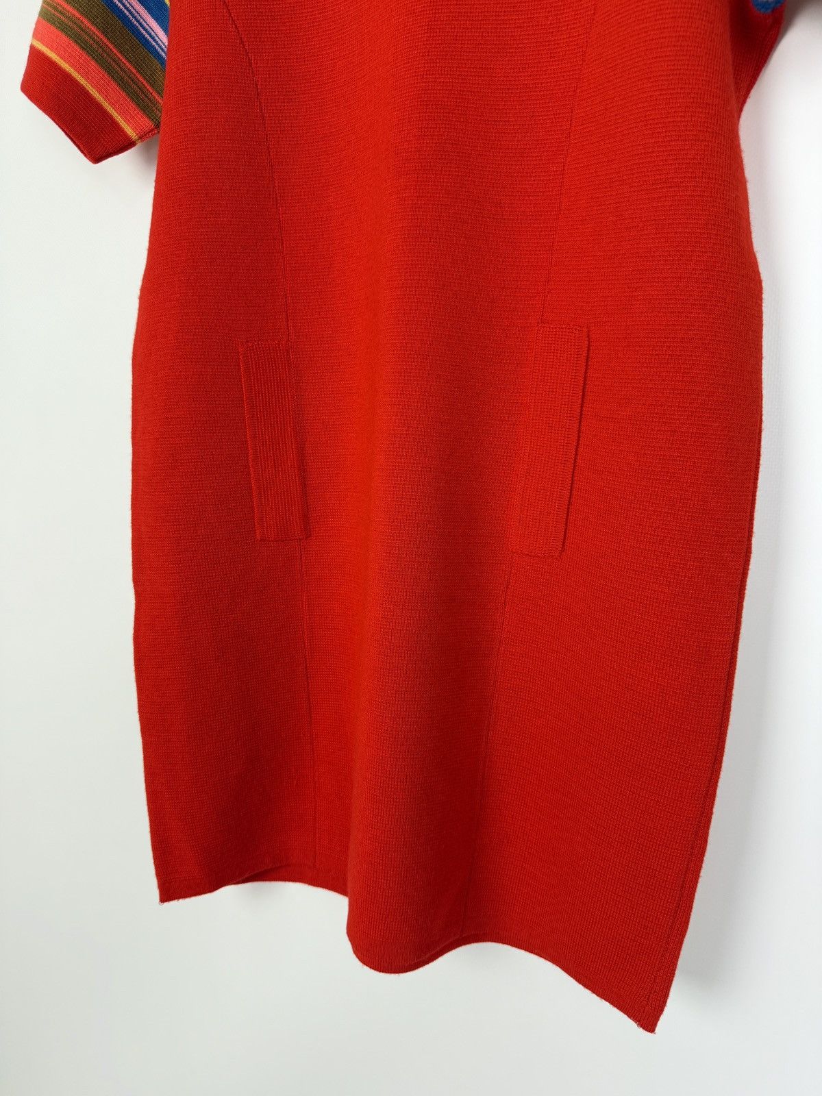 Vintage 60s 70s Vintage Lilly Of California Orange Wool Shift Dress Size S / US 4 / IT 40 - 5 Thumbnail