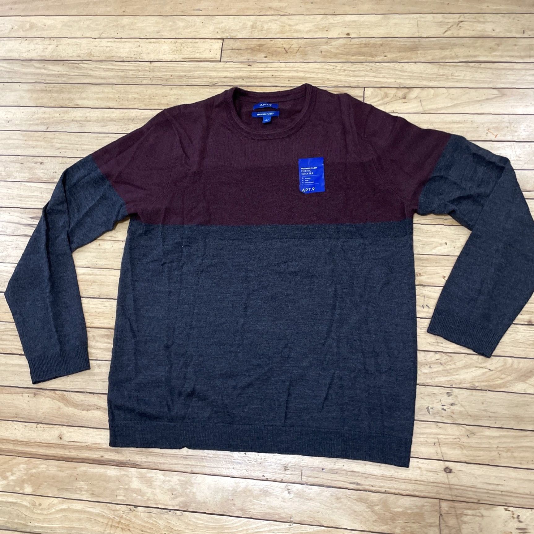 Apt. 9 APt. 9 Merino Wool Sweater Men L Colorblock Red Gray Soft Preppy Pullover Size US L / EU 52-54 / 3 - 3 Thumbnail