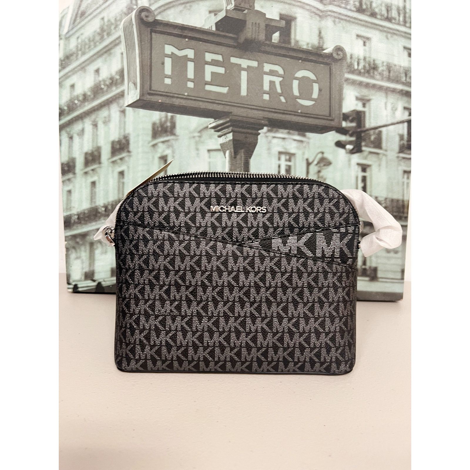 Michael Kors Michael Kors 35H3STVC6V Medium Logo Dome Crossbody Metallic Size ONE SIZE - 2 Thumbnail