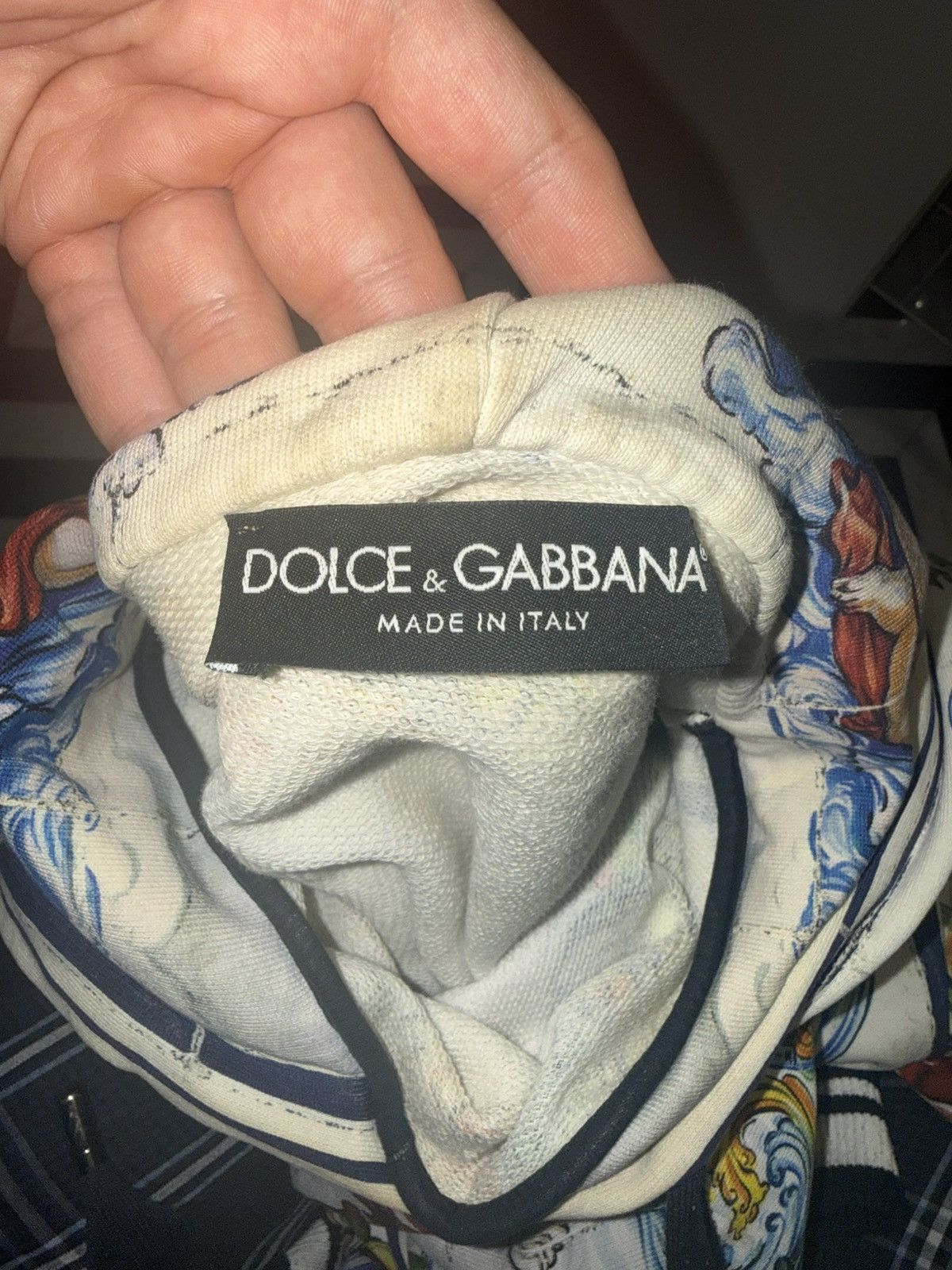 Dolce & Gabbana Dolce & Gabanna Multicolour Hoodie Neptune Print Size US L / EU 52-54 / 3 - 9 Thumbnail