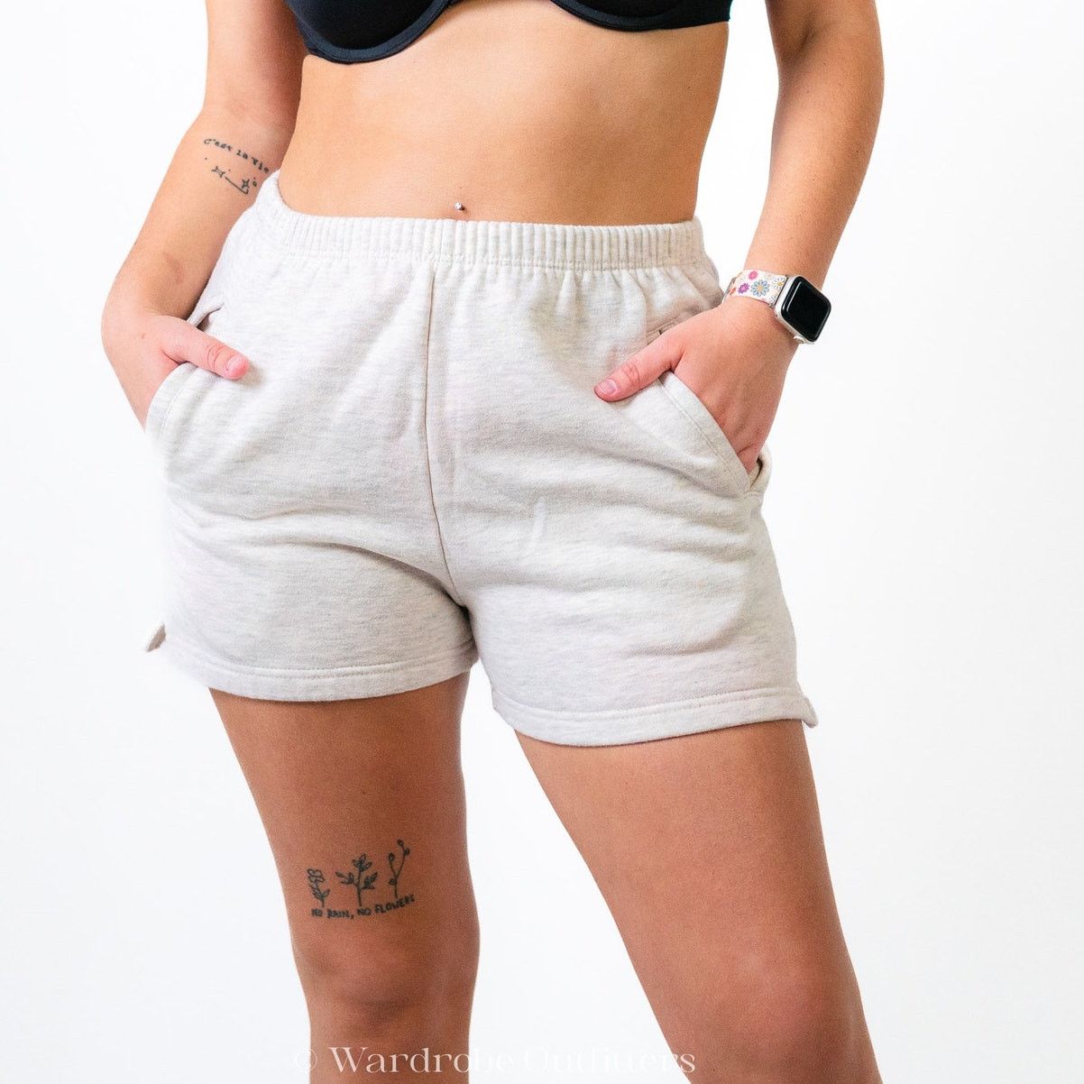 Vintage Vintage 90s THICK Sweat Shorts Size 28" / US 6 / IT 42 - 1 Thumbnail