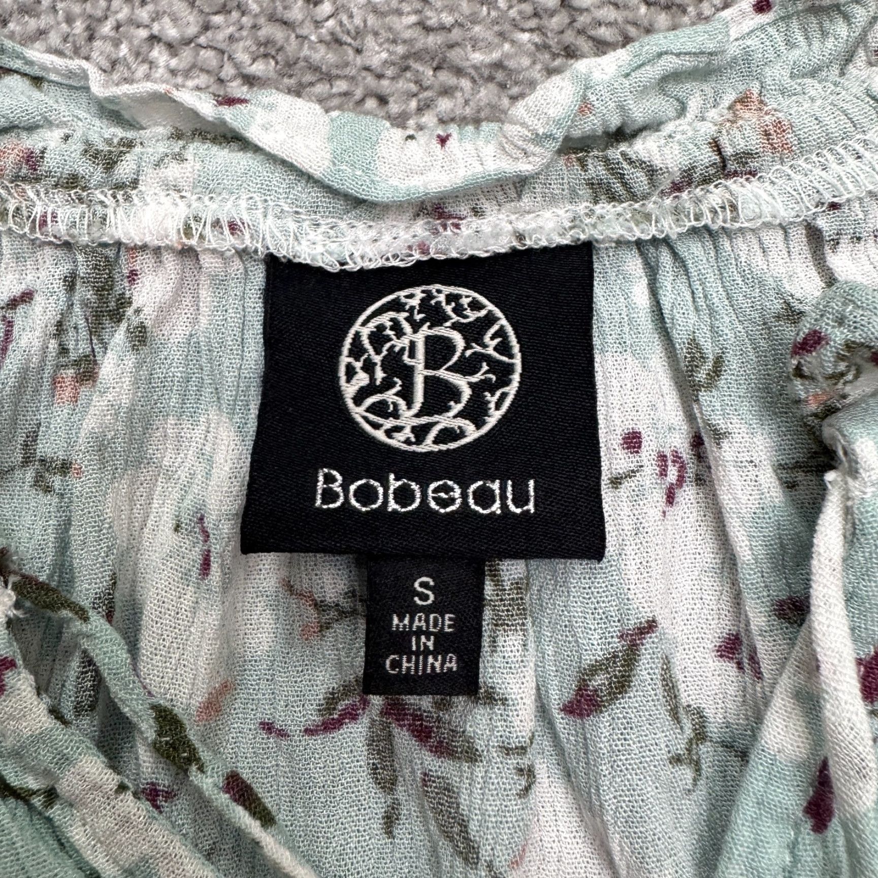 Vintage VINTAGE Bobeau Floral Sleeveless Blouse Womens Small Green Rayon Casual Summer Boho Dressy Top Size S / US 4 / IT 40 - 7 Thumbnail