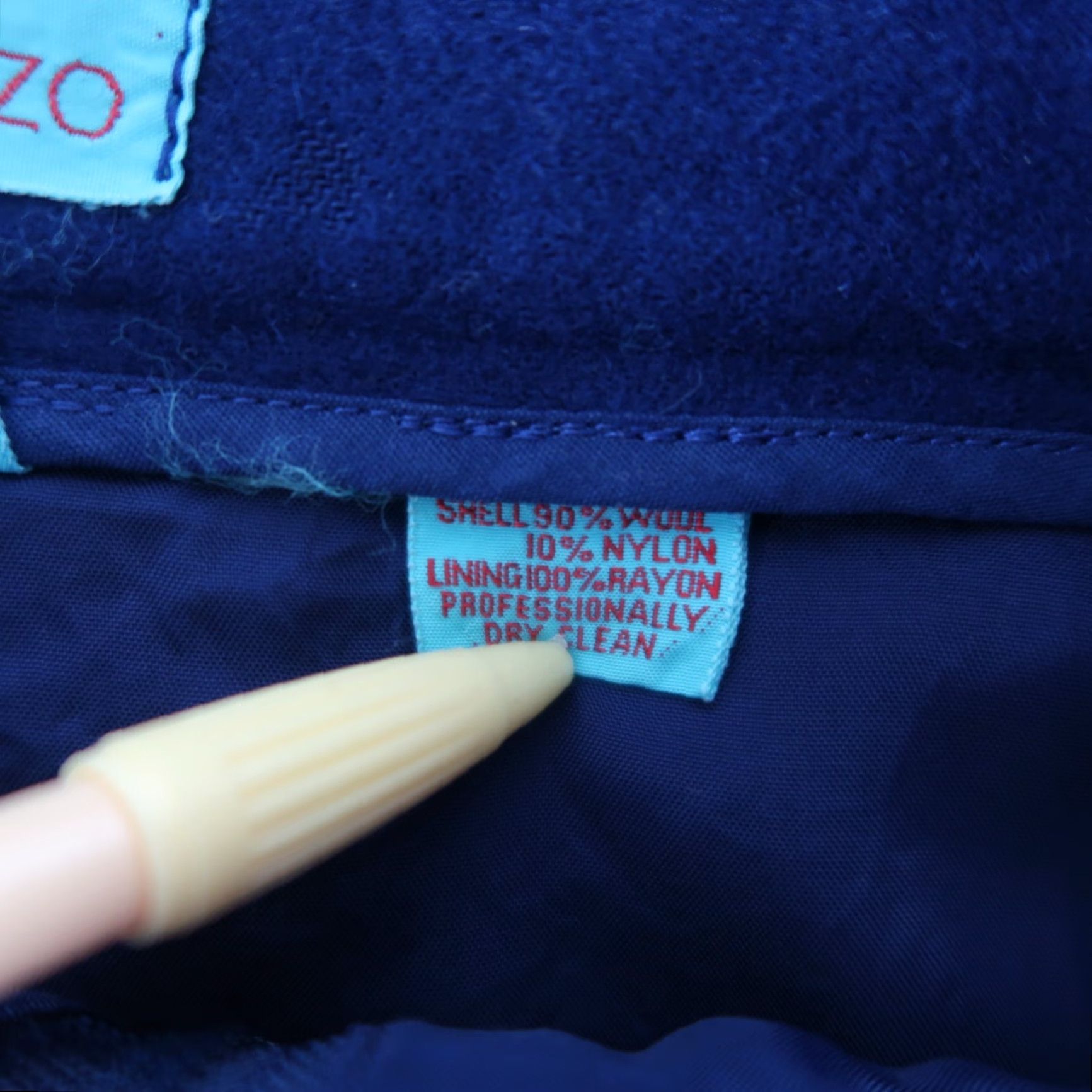 Kenzo VINTAGE 80s Kenzo Skirt Wool Mini Size 4 Blue Japan Made Size 27" / US 4 / IT 40 - 7 Thumbnail