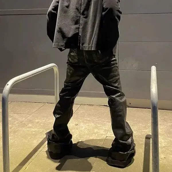 Japanese Brand Ropa Hombre Baggy Y2k Flare Denim Pant Size US 30 / EU 46 - 4 Thumbnail