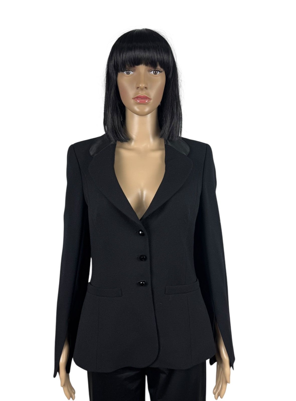 Escada Escada Lana Wool Blazer Silk Collar Satin size DE38 IT44 Size M / US 6-8 / IT 42-44 - 1 Thumbnail
