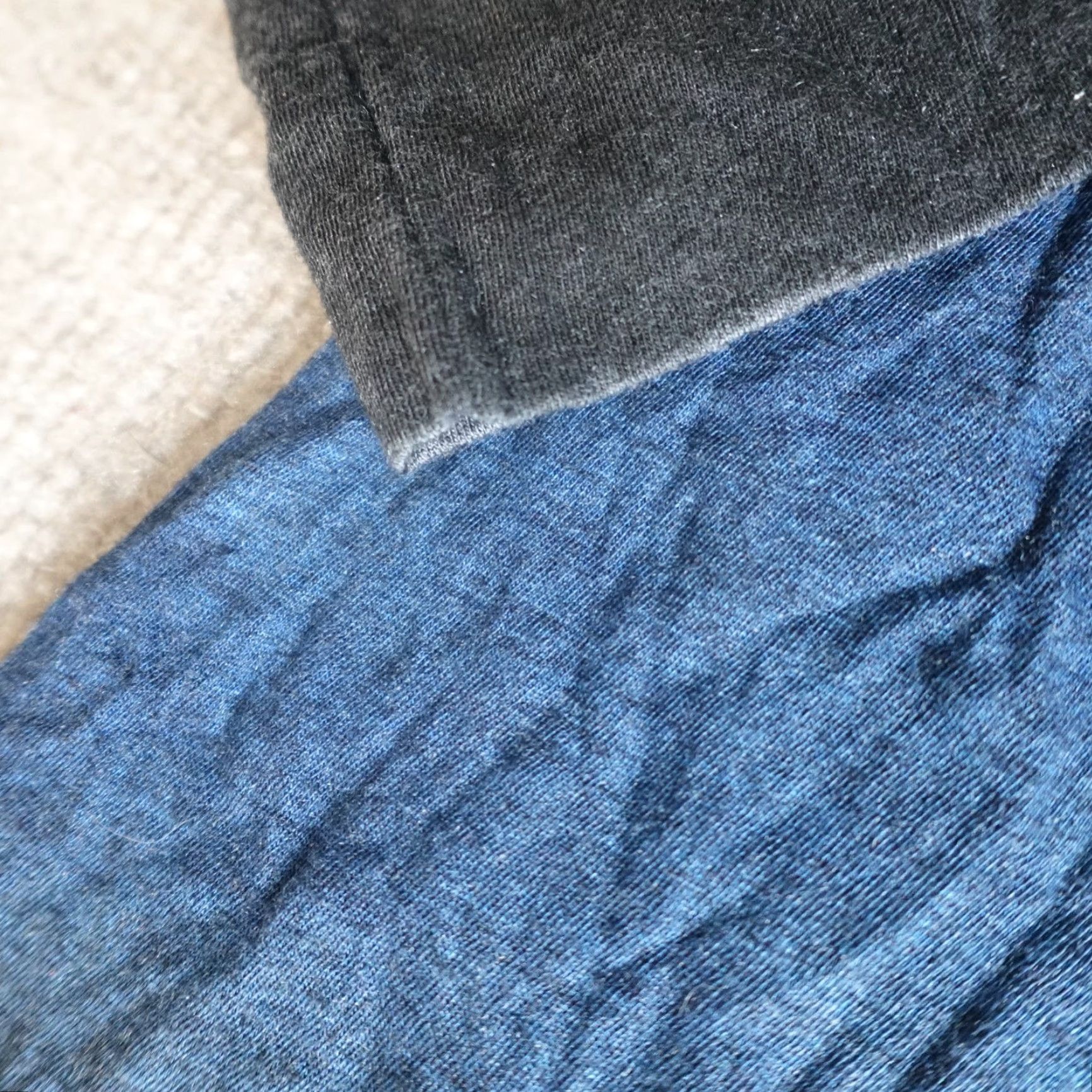 Vintage Peruvian Connection Top Womens XL Blue Gray V-Neck Pima Modal Size XL / US 12-14 / IT 48-50 - 3 Thumbnail