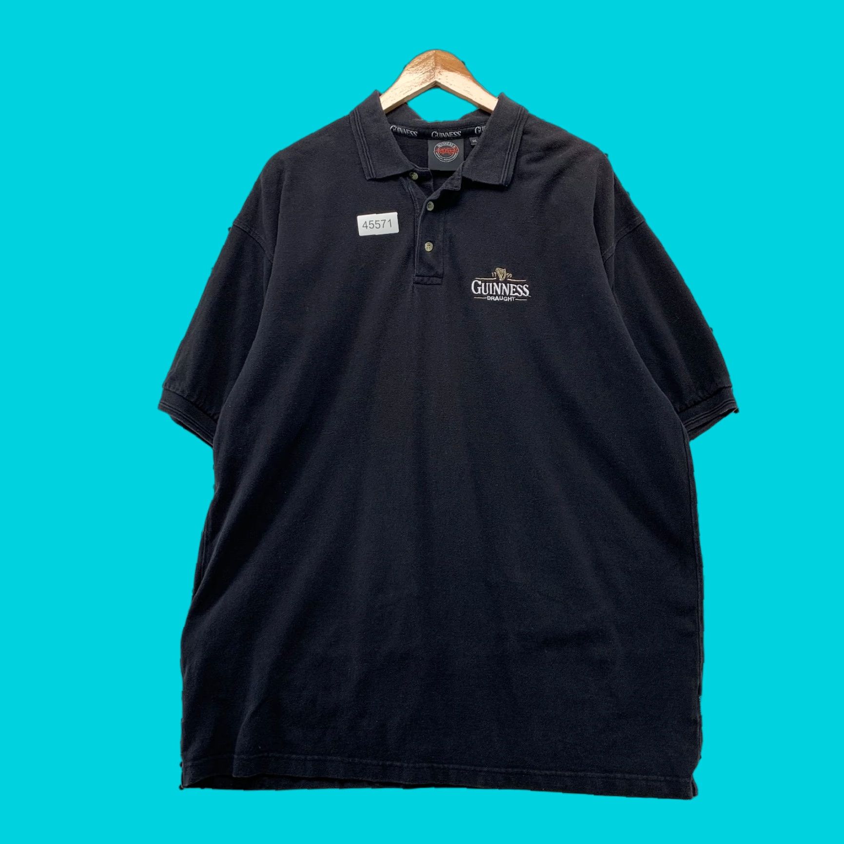 Vintage Guinness Polo Shirt Mens 2XL Black Official Merchandise Embroidered Shirt Size US XXL / EU 58 / 5 - 1 Thumbnail