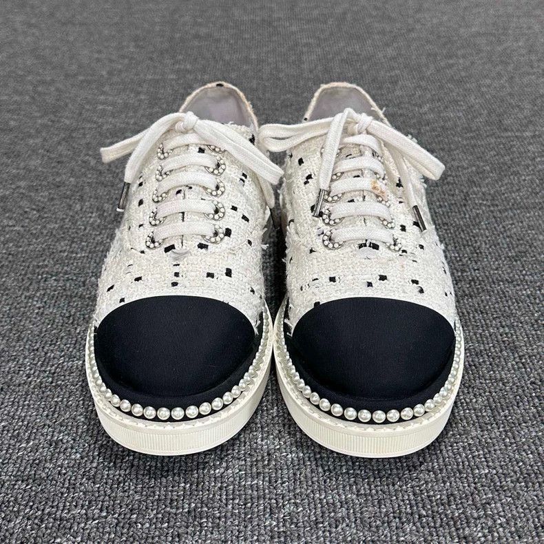 Chanel Chanel Pearl Cap Toe Sneakers -2505 Size US 6.5 / IT 36.5 - 4 Thumbnail