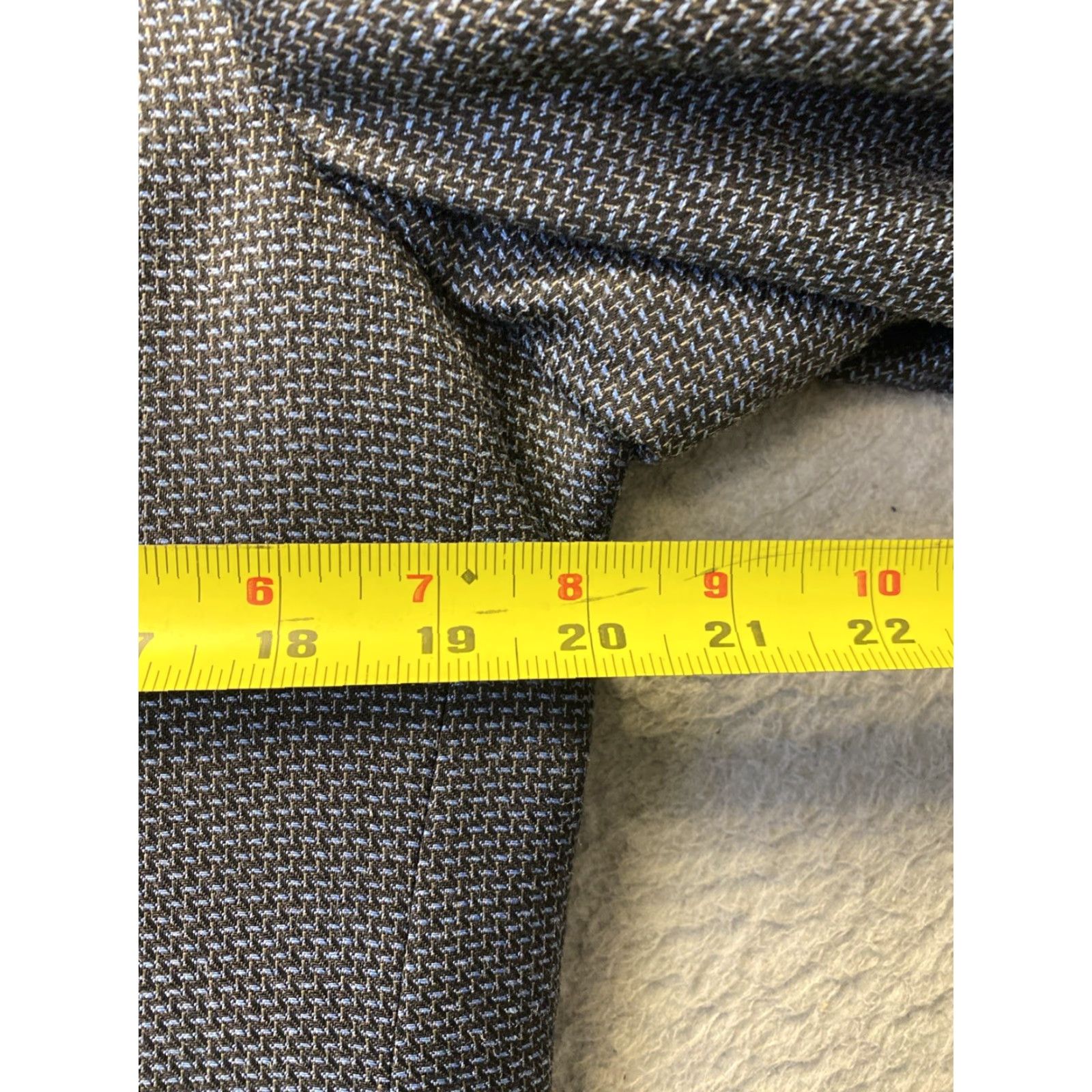 Joseph Abboud VINTAGE Joseph Abboud Sport Coat Men 40R Blue Wool Silk Geometric Single-Breasted 118-63 Size 40R - 3 Thumbnail