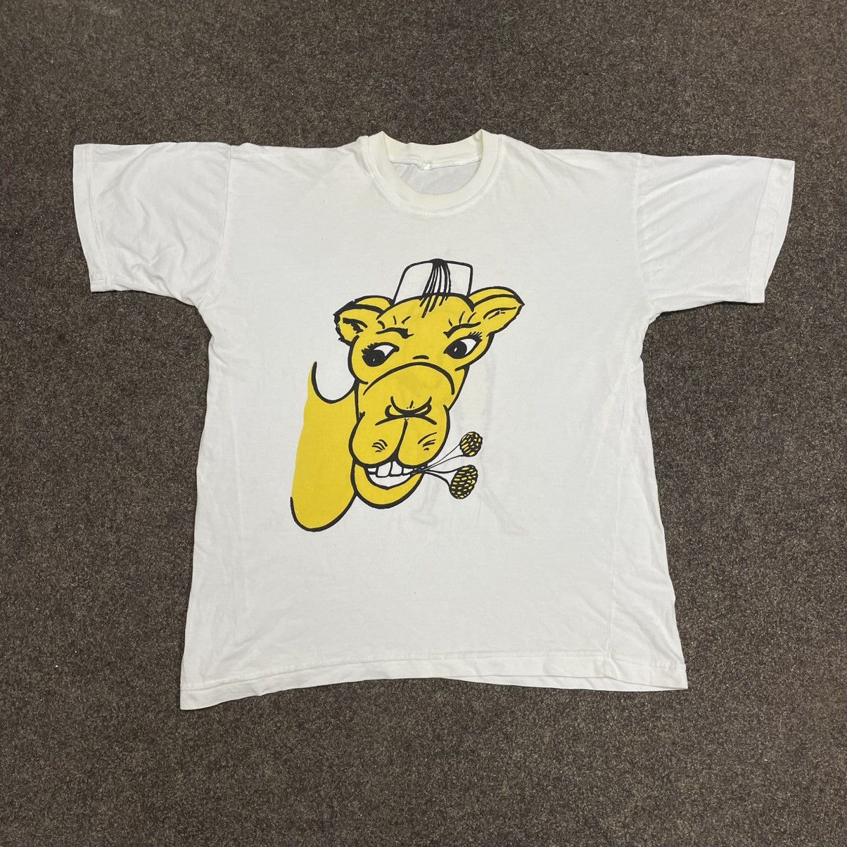 Vintage Vintage Y2K Graphic Tee Funny Cartoon Camel Print Cream L Size US L / EU 52-54 / 3 - 1 Thumbnail