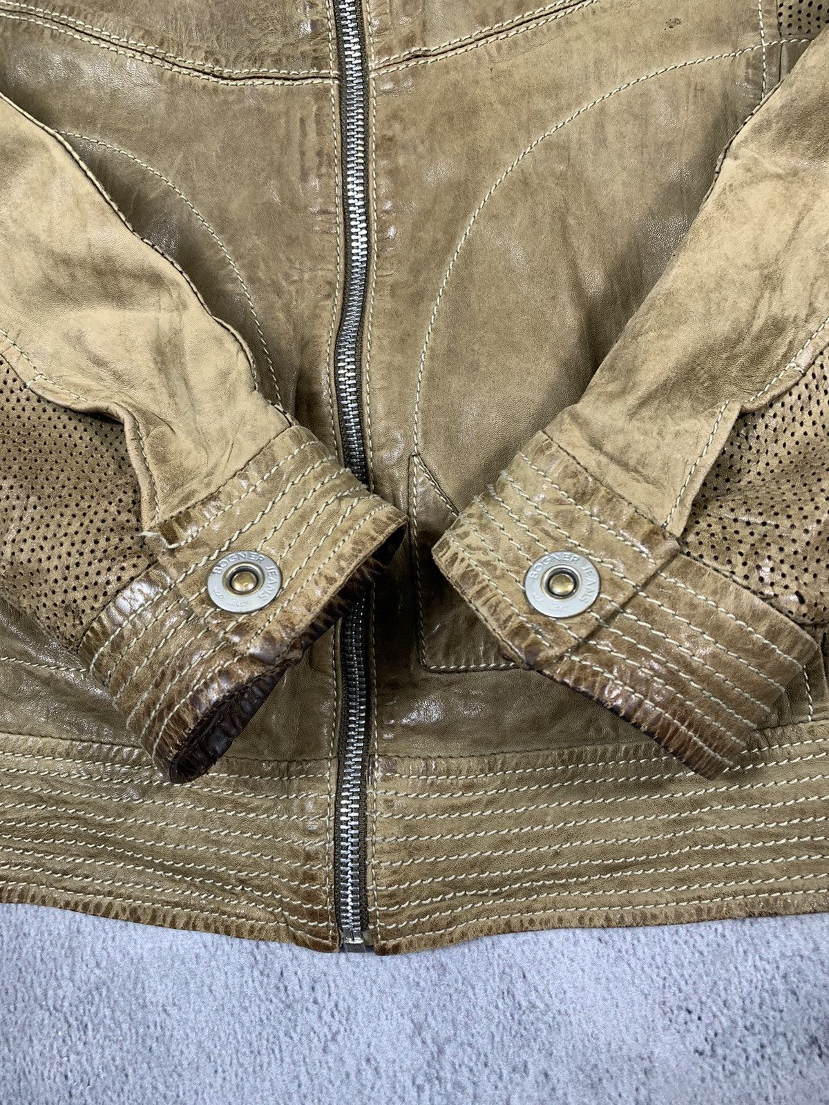 Bogner × Leather × Vintage Vintage Y2K Bogner Leather aviator flight Jacket military 48 Size US M / EU 48-50 / 2 - 9 Thumbnail