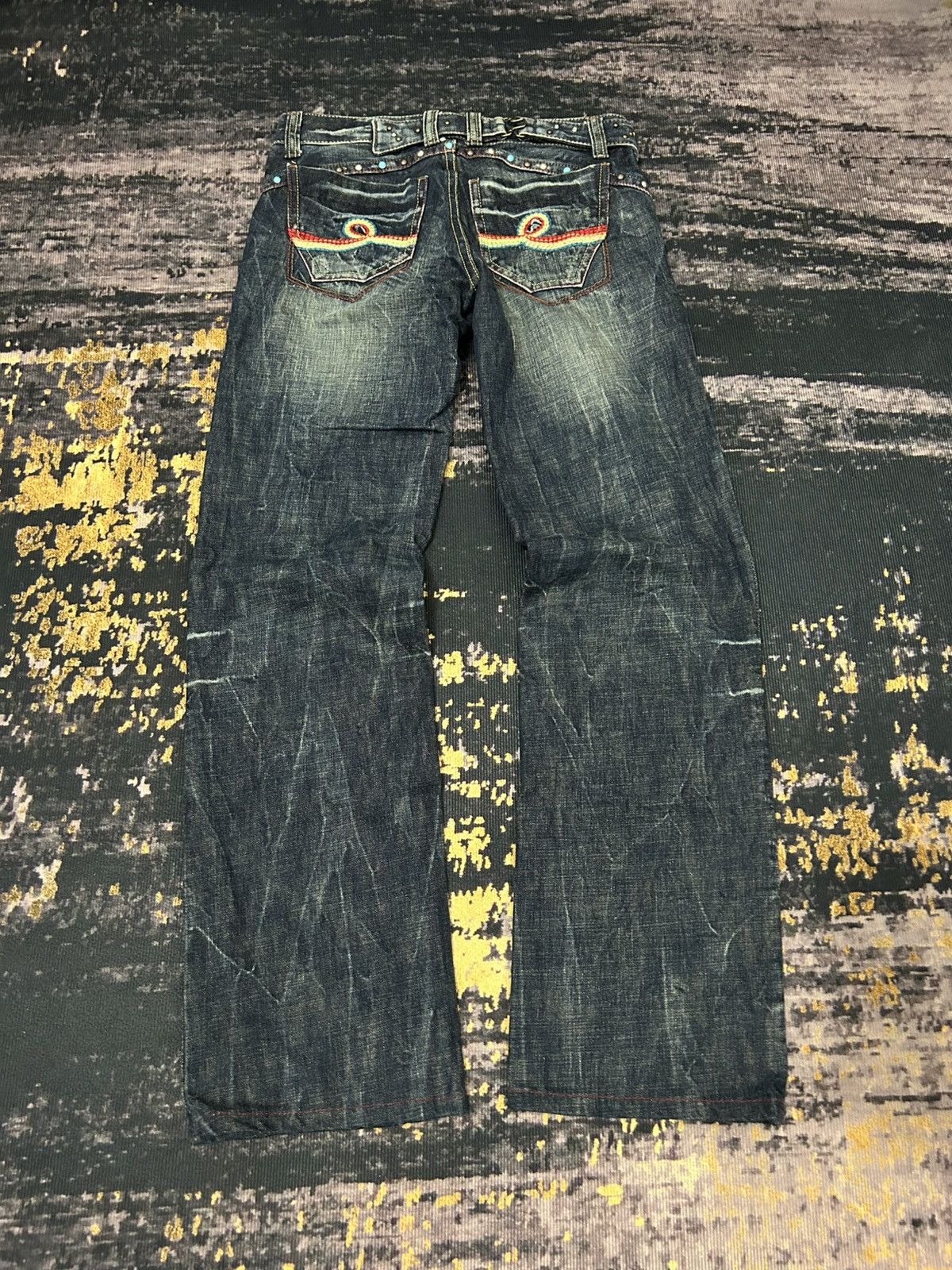 Tornado Mart Riobera Whiskered Studed Pocket Back Jeans Size US 30 / EU 46 - 2 Thumbnail