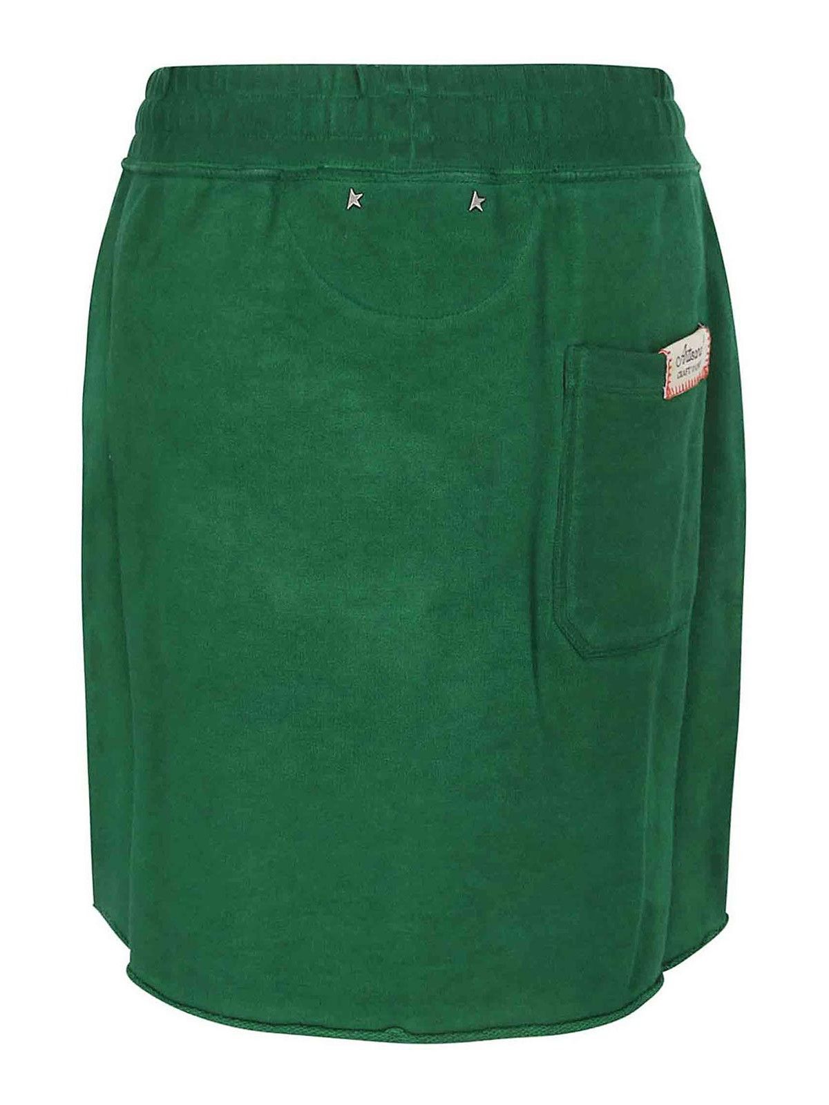 Golden Goose o1y0825 Mini Skirt in Emerald Green Size 26" / US 2 / IT 38 - 2 Thumbnail