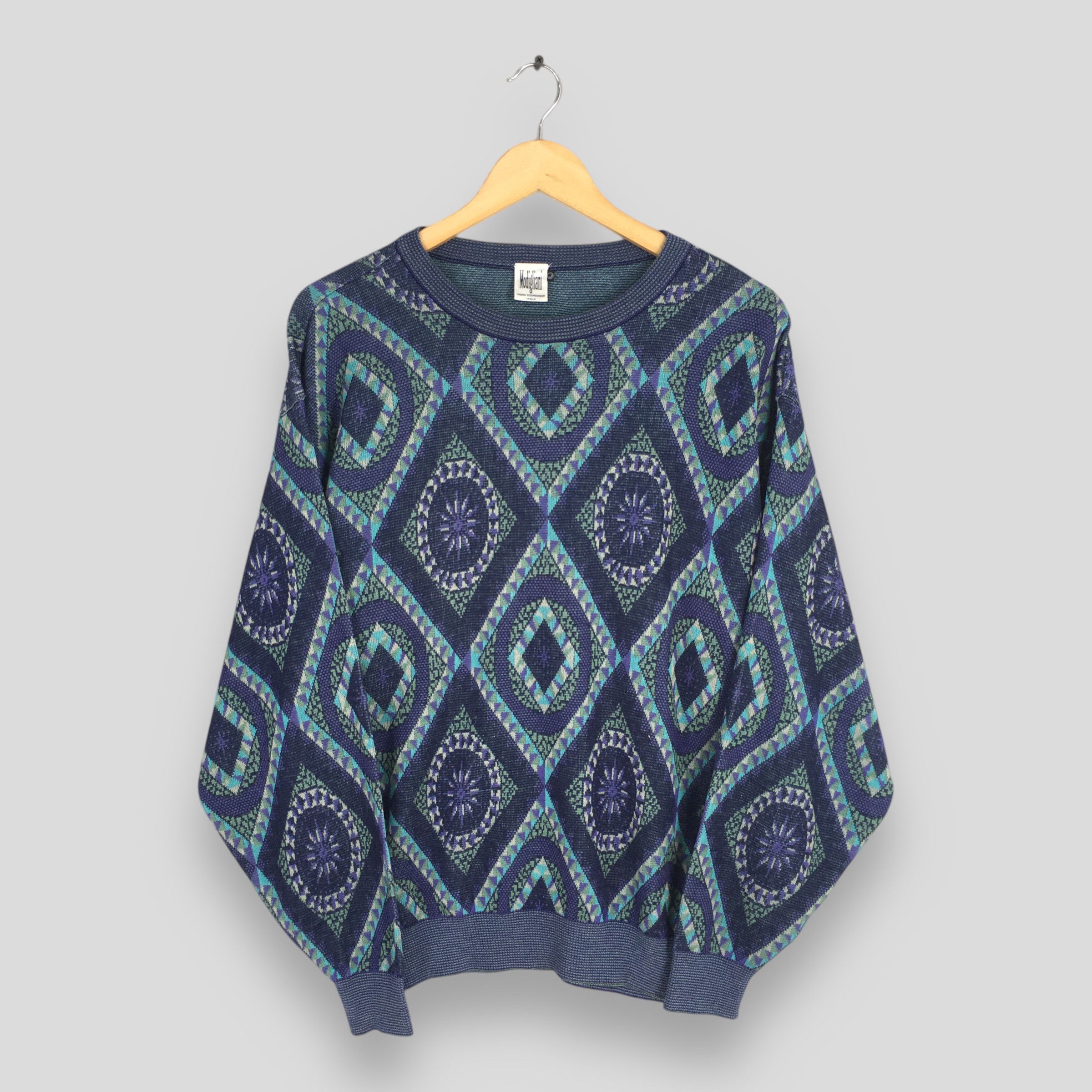 Vintage Vintage 90s Modigliani Italy Abstract Pattern Sweatshirt L Size US L / EU 52-54 / 3 - 1 Thumbnail