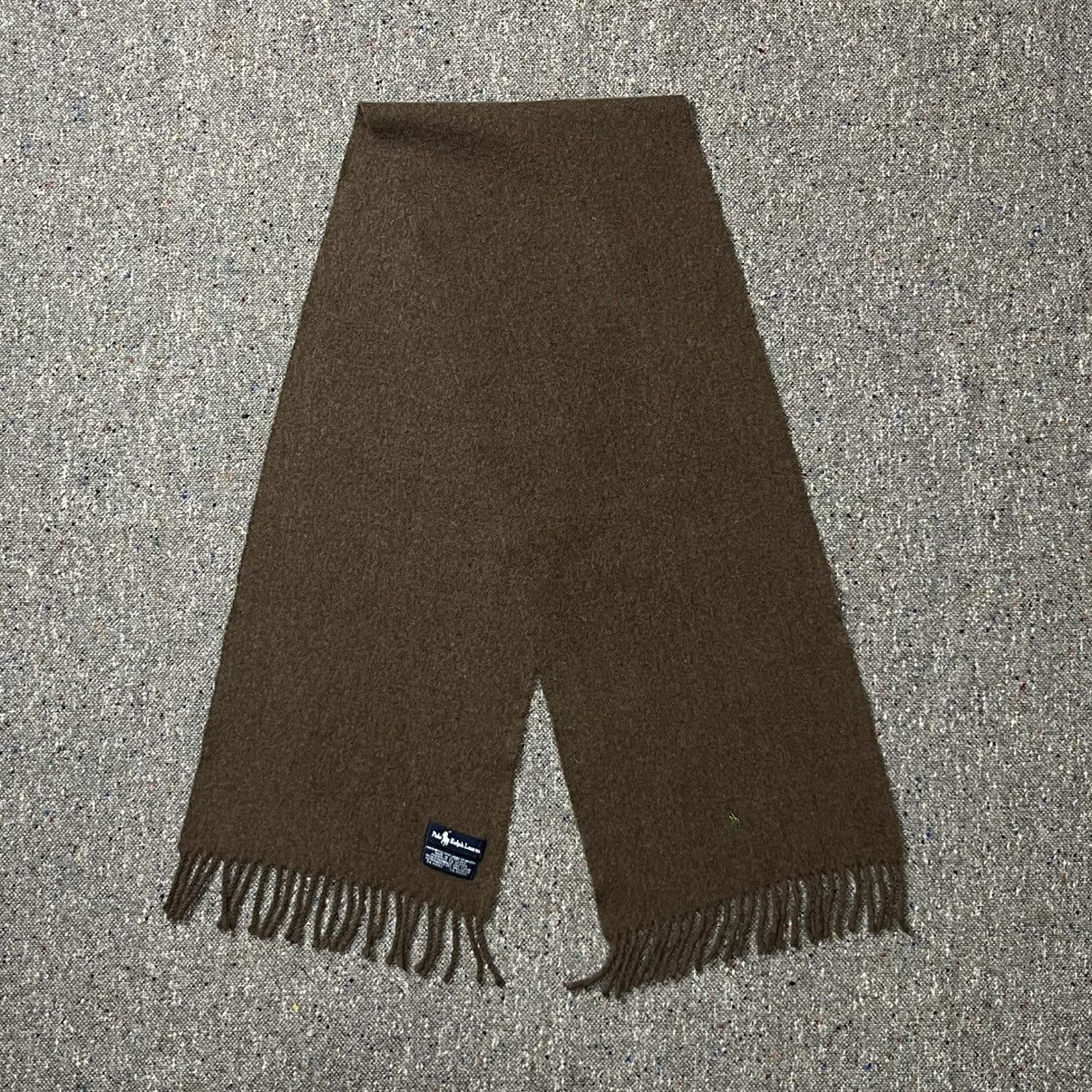 Ralph Lauren Vintage Ralph Lauren Brown Heather “Lamb Wool Scarf” Size ONE SIZE - 6 Thumbnail