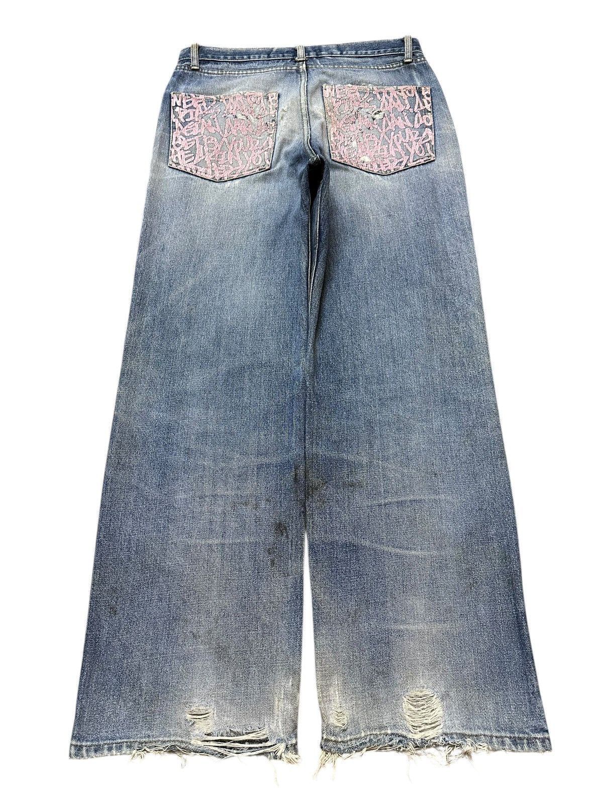 JNCO Vintage Japanese Brand Faded Wash Distressed Baggy Jeans Size US 32 / EU 48 - 2 Thumbnail