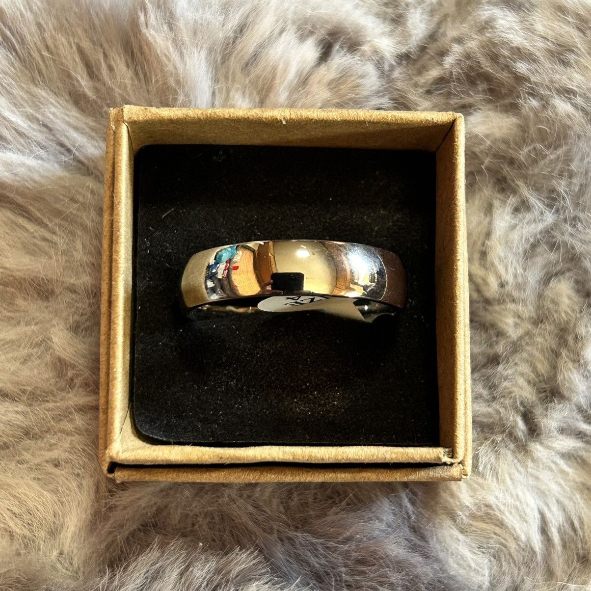Jewelry Men’s 6mm polished Titanium comfort band wedding ring NIB 14 Size ONE SIZE - 5 Thumbnail