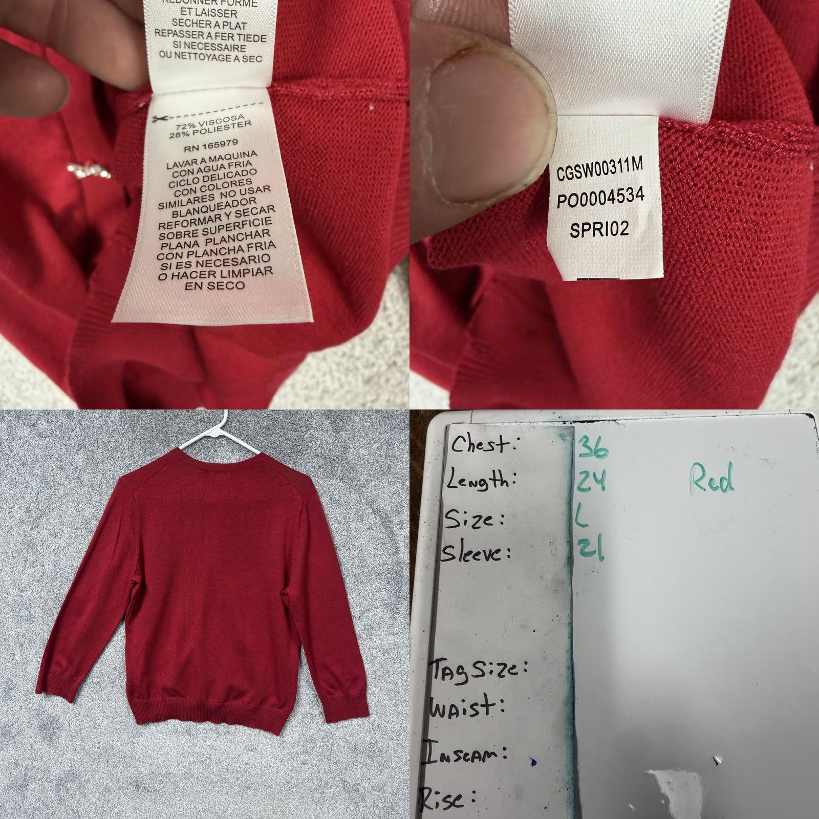 Vintage Nike Shirt Women Adult Large Red Bow Cardigan? Size L / US 10 / IT 46 - 8 Thumbnail