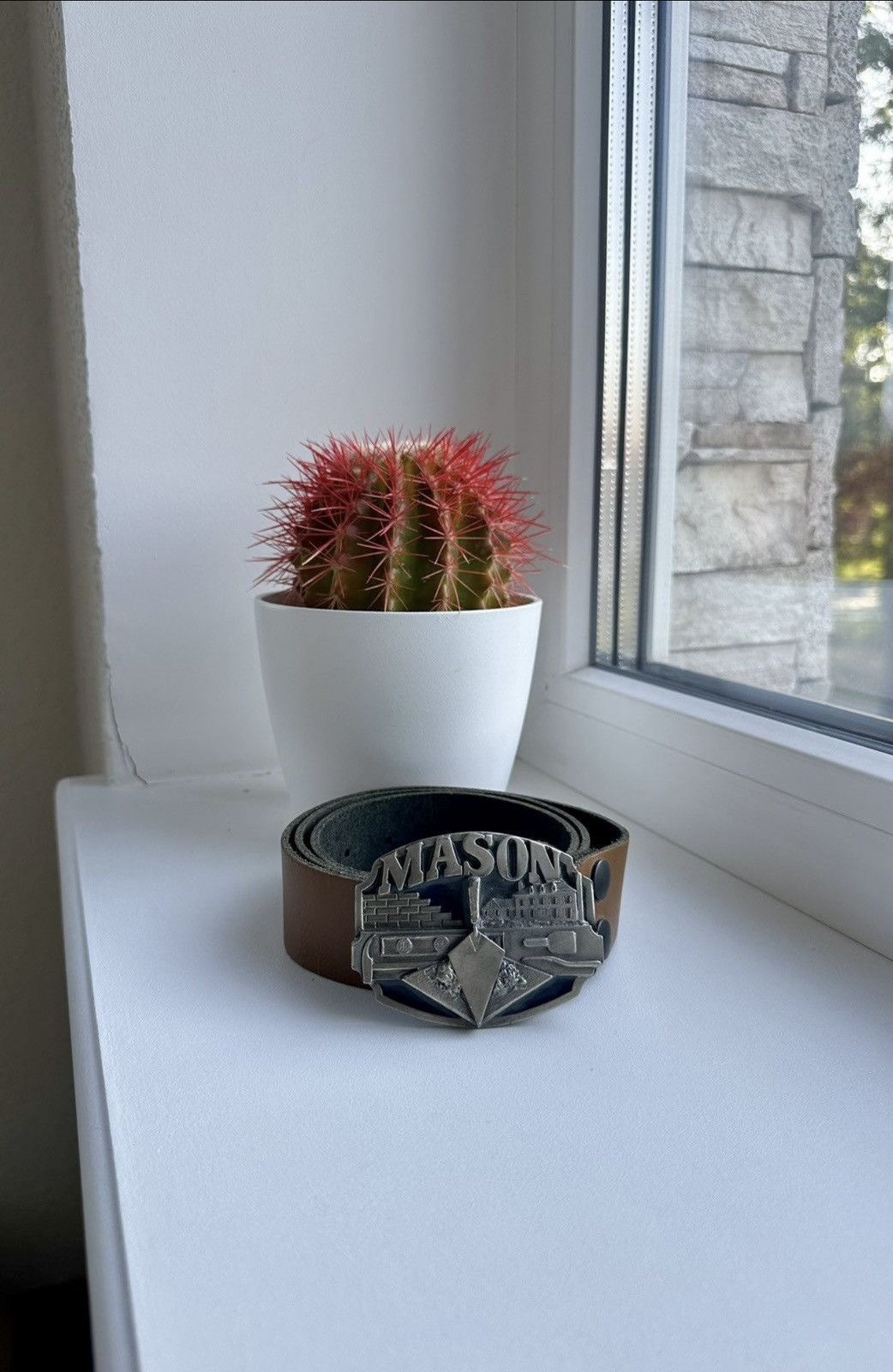 Vintage Vintage Mason Belt Made in USA Leather Size ONE SIZE - 2 Thumbnail
