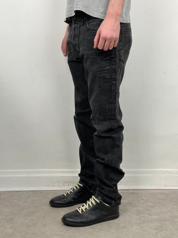John Galliano 2000s Galliano Propaganda Big Letter Black Jeans Size US 36 / EU 52 - 3 Thumbnail