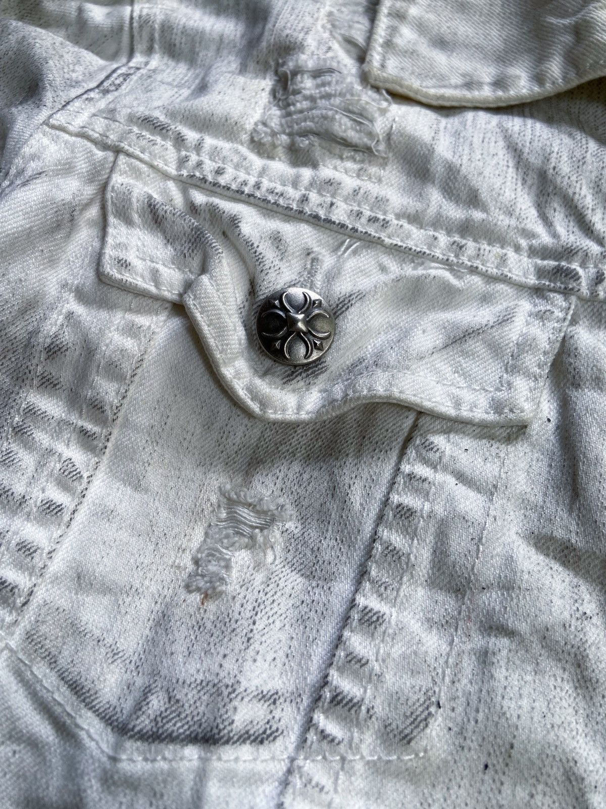 In The Attic IN THE ATTIC PUNK DISTRESSED DENIM JACKET Size US M / EU 48-50 / 2 - 9 Thumbnail