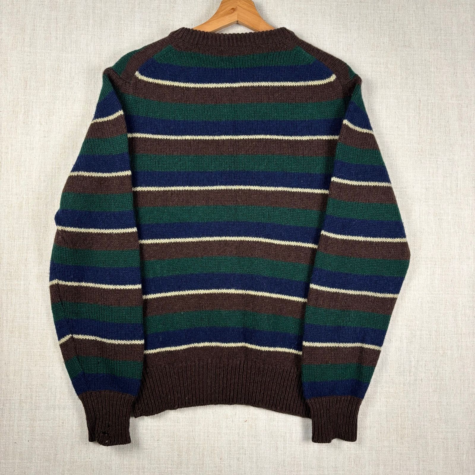 Other Vintage Lord Jeff Shetland Wool Striped Knit Medium Sweater Size US M / EU 48-50 / 2 - 10 Thumbnail