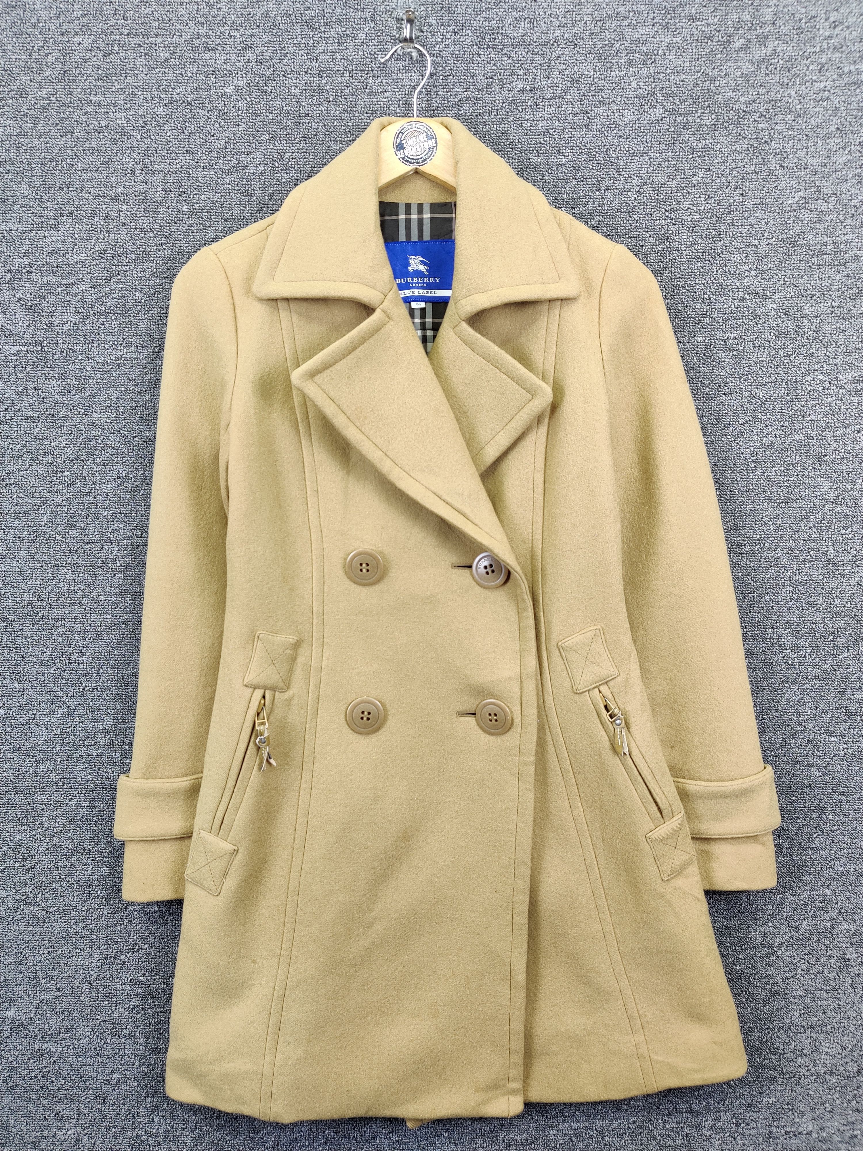 Burberry Vintage Burberry Nova Check Wool Double Breasted Coat Size US S / EU 44-46 / 1 - 1 Thumbnail