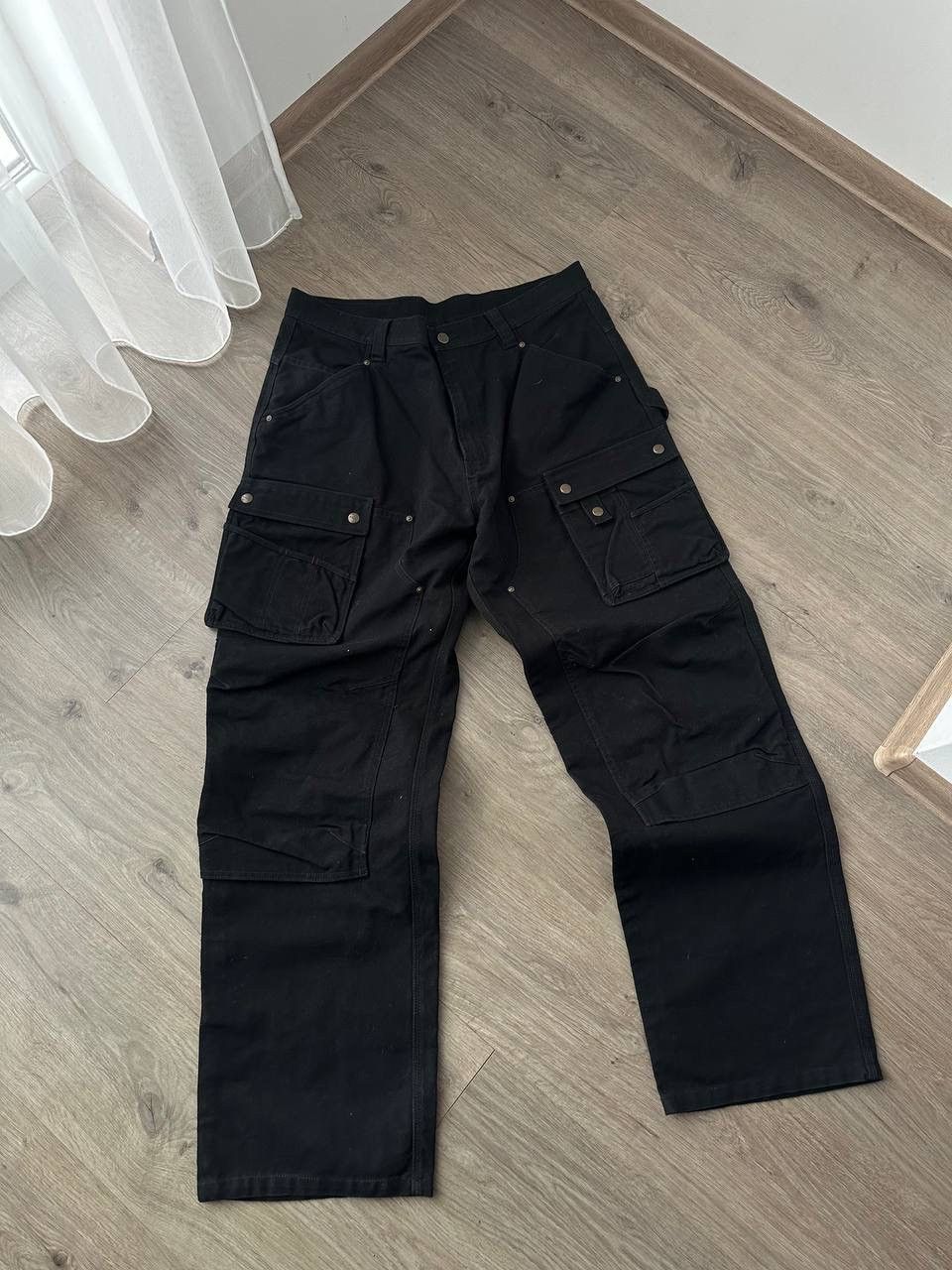 Carhartt × Carhartt Wip × Vintage Vintage Carhartt Double Front Work Black Pocket Pants Size US 34 / EU 50 - 8 Thumbnail