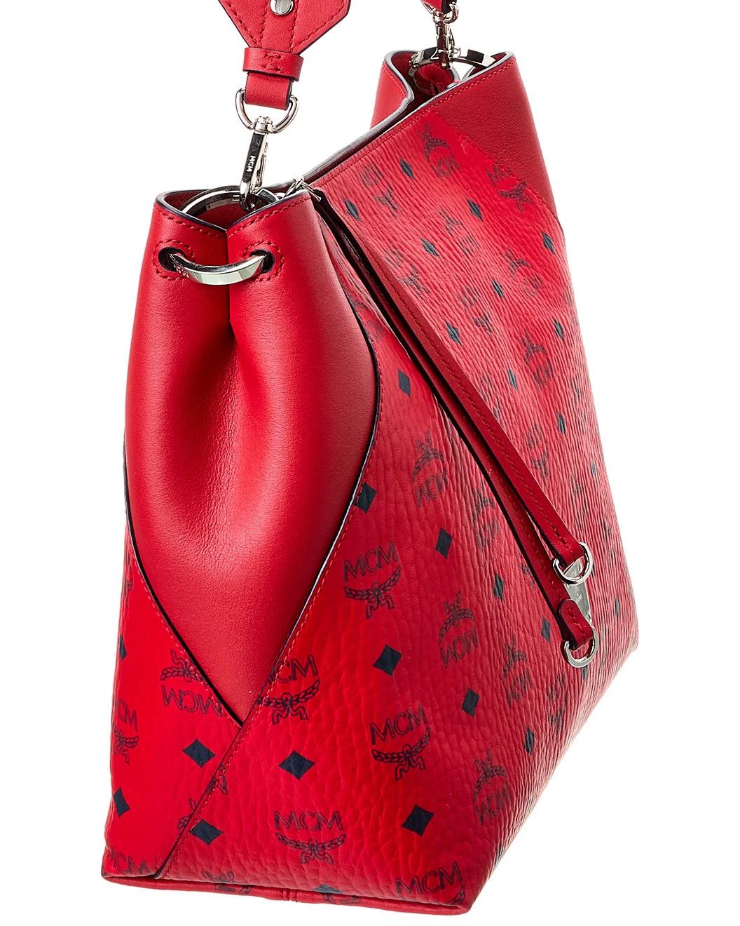 MCM o1mt1gz0225 Size: OS / Hobo Medium Bag in Red Size ONE SIZE - 3 Thumbnail
