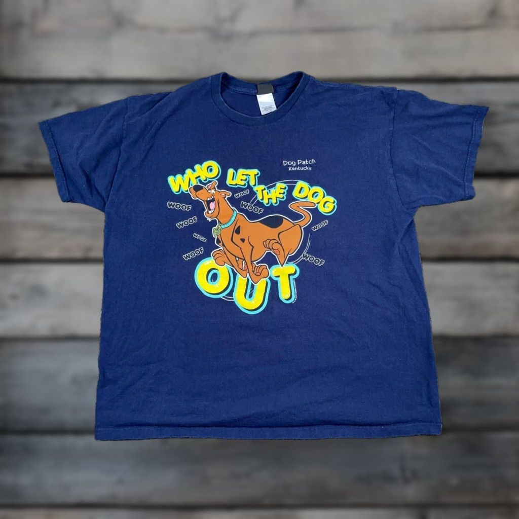 Vintage VINTAGE Scooby-Doo T-Shirt Dark Blue 2XL Men Short Sleeve Crew Neck Cartoon Retro 2000s Mens Shirt Size US XXL / EU 58 / 5 - 1 Thumbnail