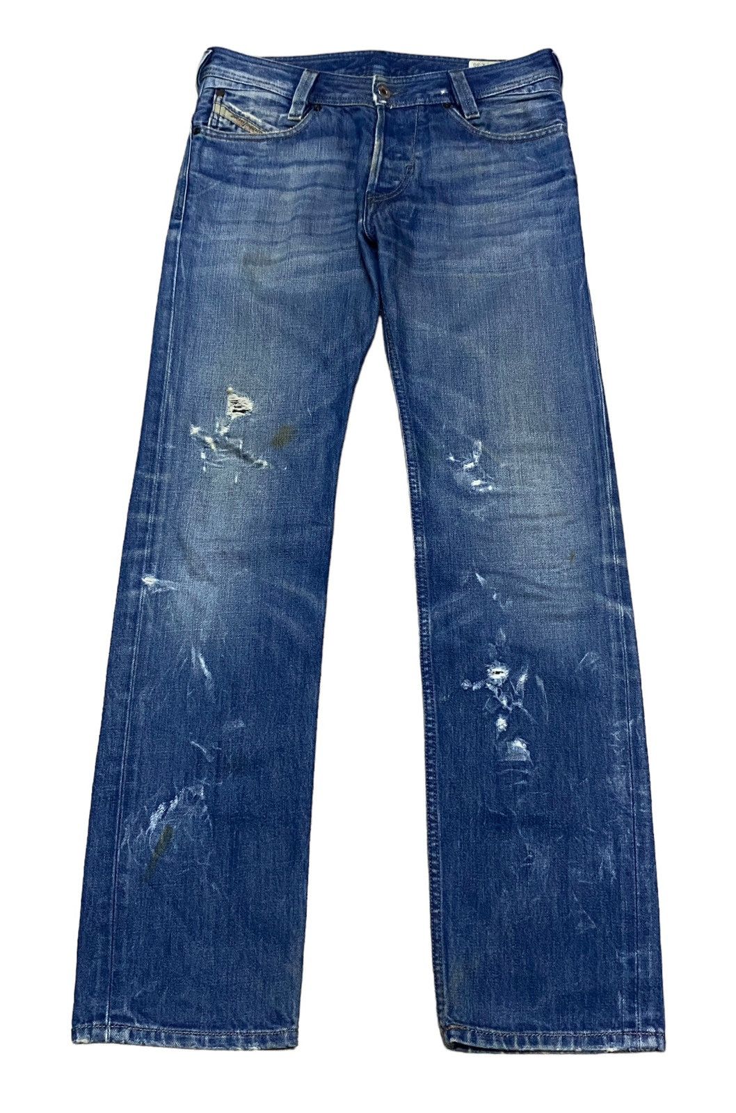 Diesel Rare Design Vintage Brand Diesel Ripped Jeans 1990s Size US 27 - 1 Thumbnail