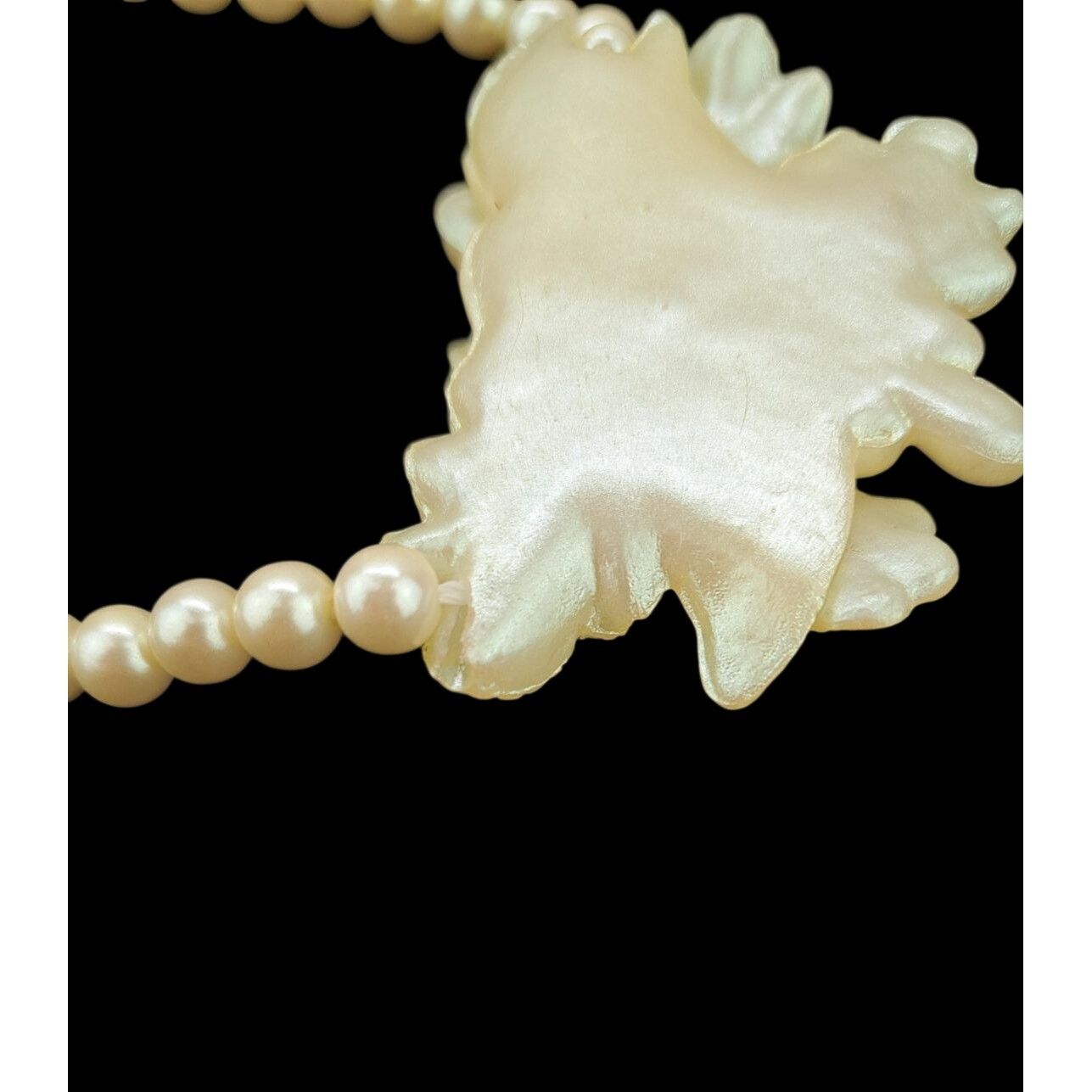 Other Vintage Avon Cream Necklace Floral Rhinestone Faux Pearls Size ONE SIZE - 6 Thumbnail