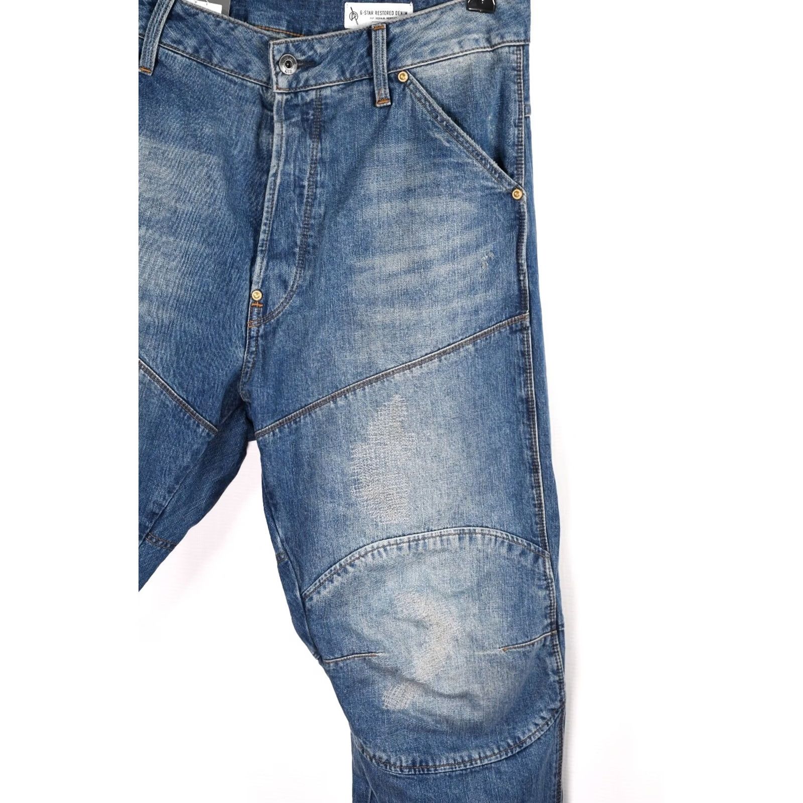 G-Star G-Star Raw Jeans 5620 3D Loose Tu Kara Denim DK Aged Restored Blue Mens W31/L30 Cotton Button Straight Size US 31 - 6 Thumbnail