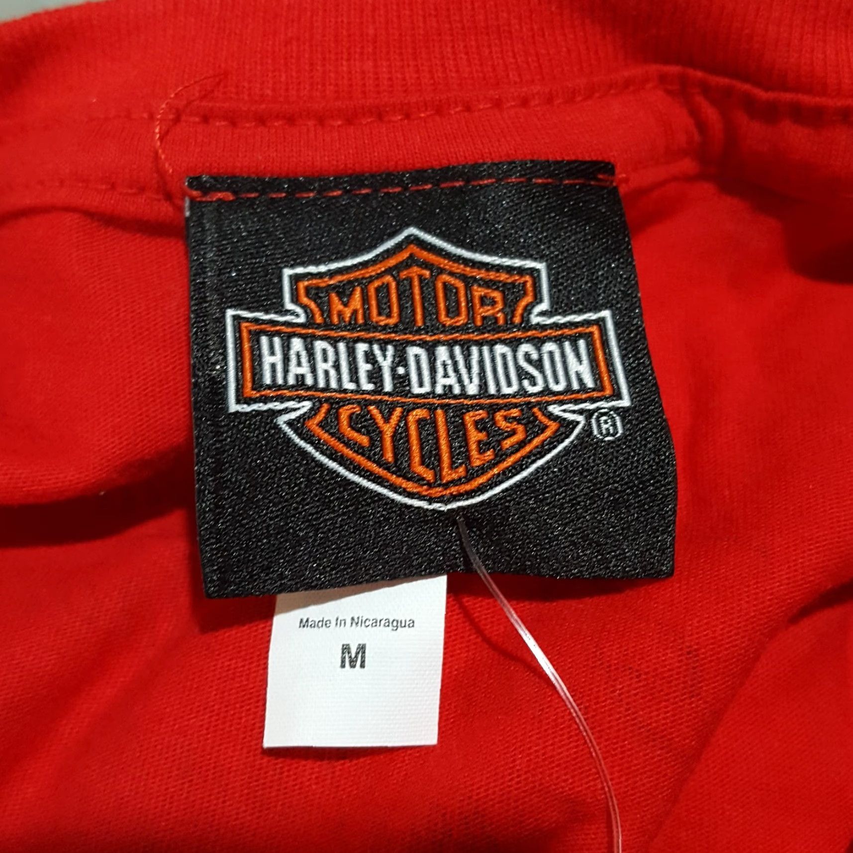 Harley Davidson VINTAGE Harley-Davidson Biker Motorcycle T-Shirt Women's Medium Red Retro Crew Neck 90s Classic Grunge Size M / US 6-8 / IT 42-44 - 6 Thumbnail