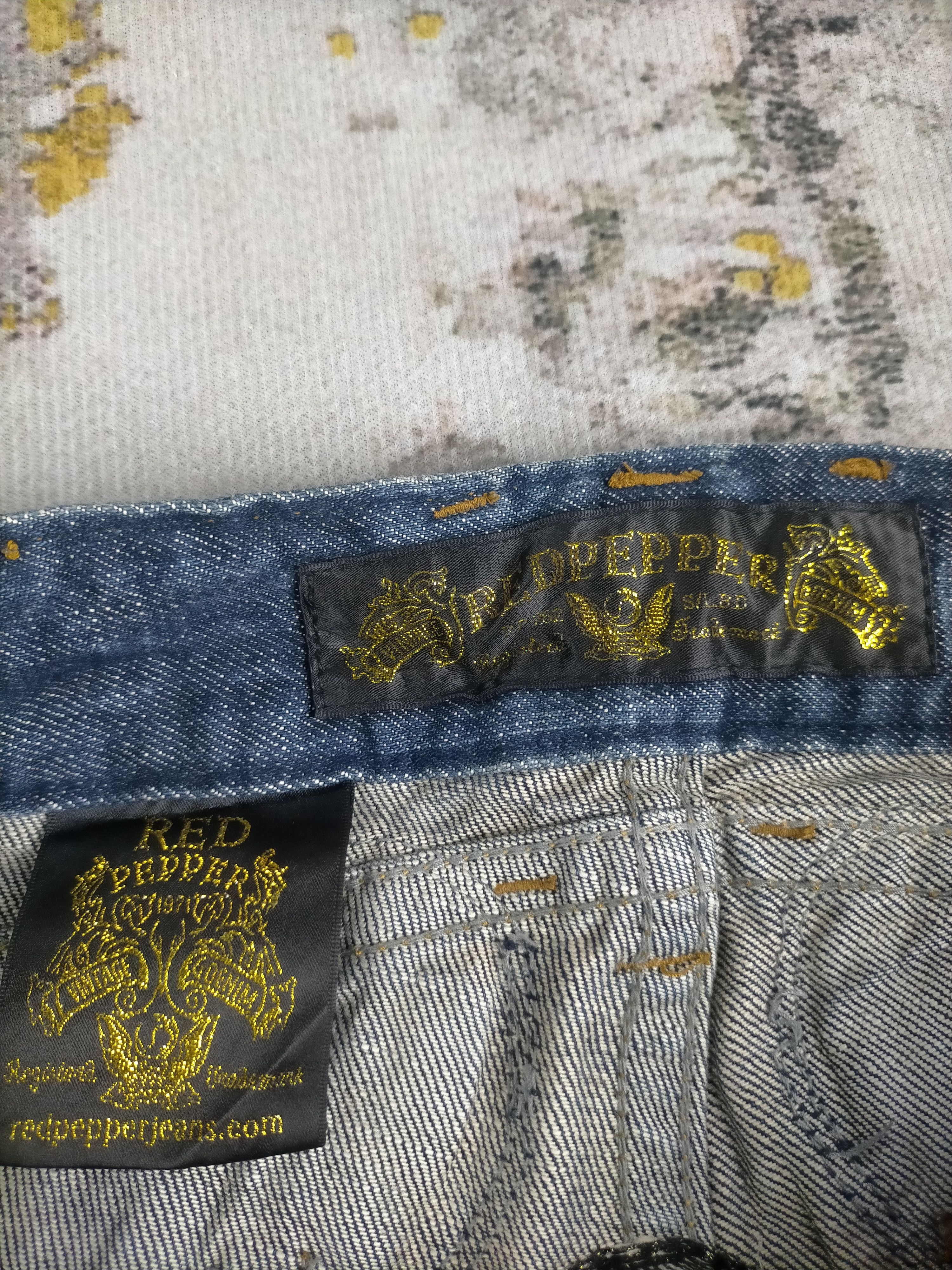 Tornado Mart Vintage Red Pepper Flared Mudwash Jeans Size US 29 - 11 Thumbnail