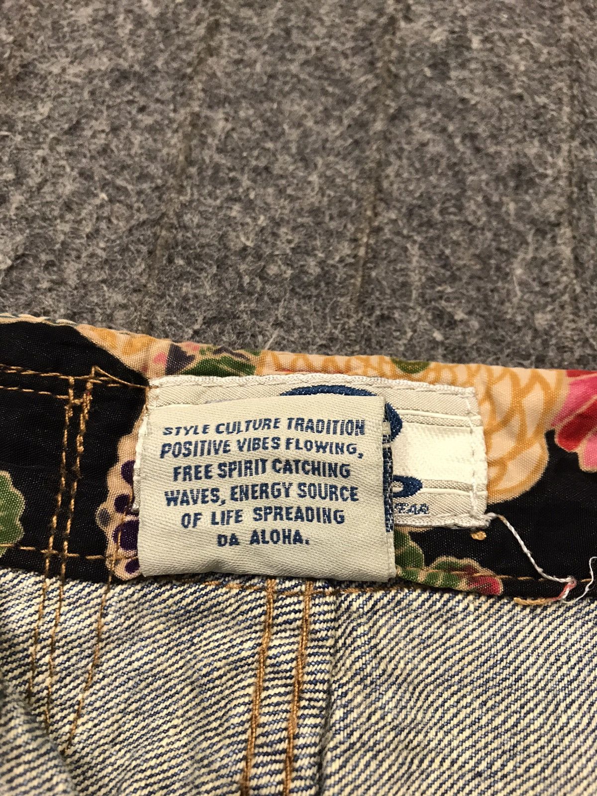 Japanese Brand Piko Hawaiian Longboard Surf Floral Design Indigo Size US 30 / EU 46 - 10 Thumbnail