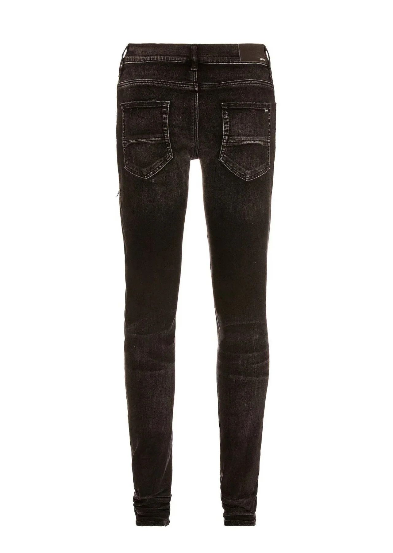 Amiri o1mle0925 Leather Camo MX1 Jeans in Black Size US 36 / EU 52 - 2 Thumbnail