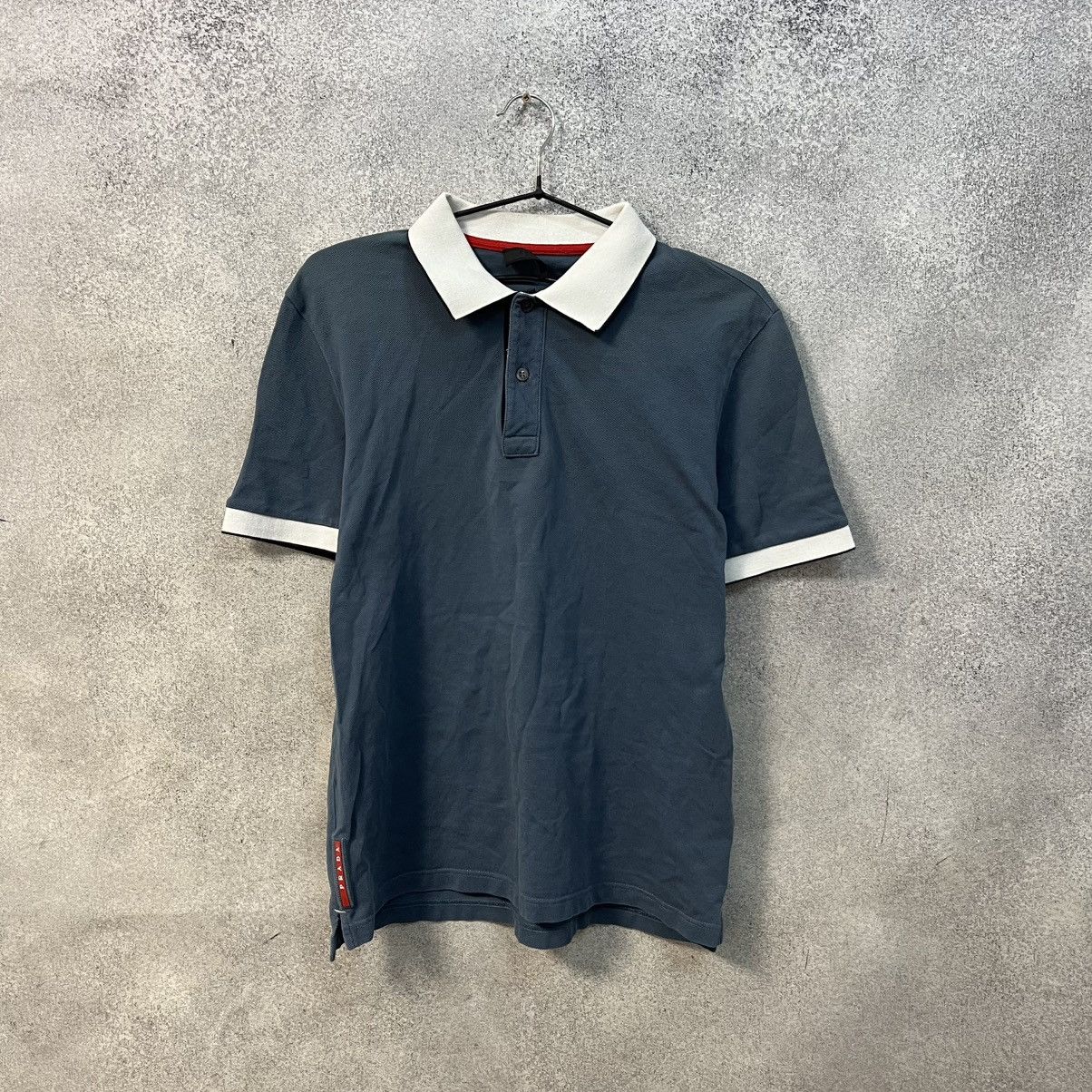 Prada Vintage Prada Polo T-Shirt Red Tab Size US M / EU 48-50 / 2 - 1 Thumbnail