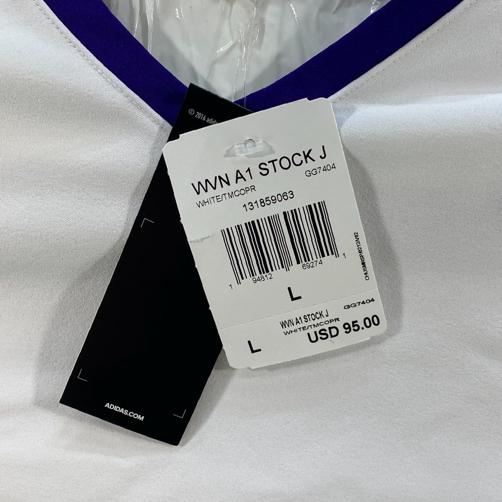 Adidas Adidas New Logo Football Purple White Practice Jersey Mens Large NWT - Adidas Football Jersey Men Large Purple White Logo NWT Size US L / EU 52-54 / 3 - 7 Thumbnail