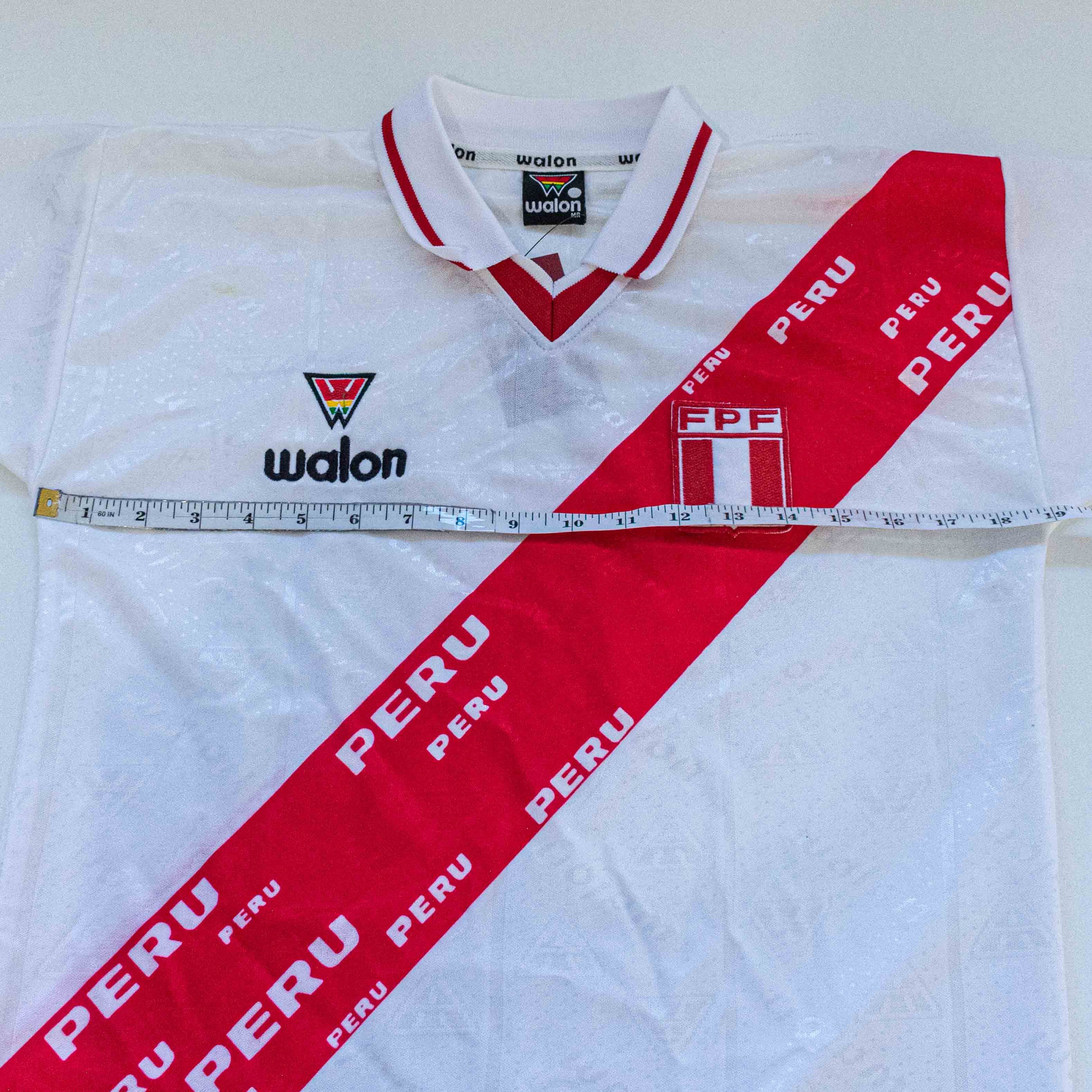 Vintage 1999 Walon Peru Jersey Soccer Futbol VTG Sports Blokecore Size US S / EU 44-46 / 1 - 7 Thumbnail